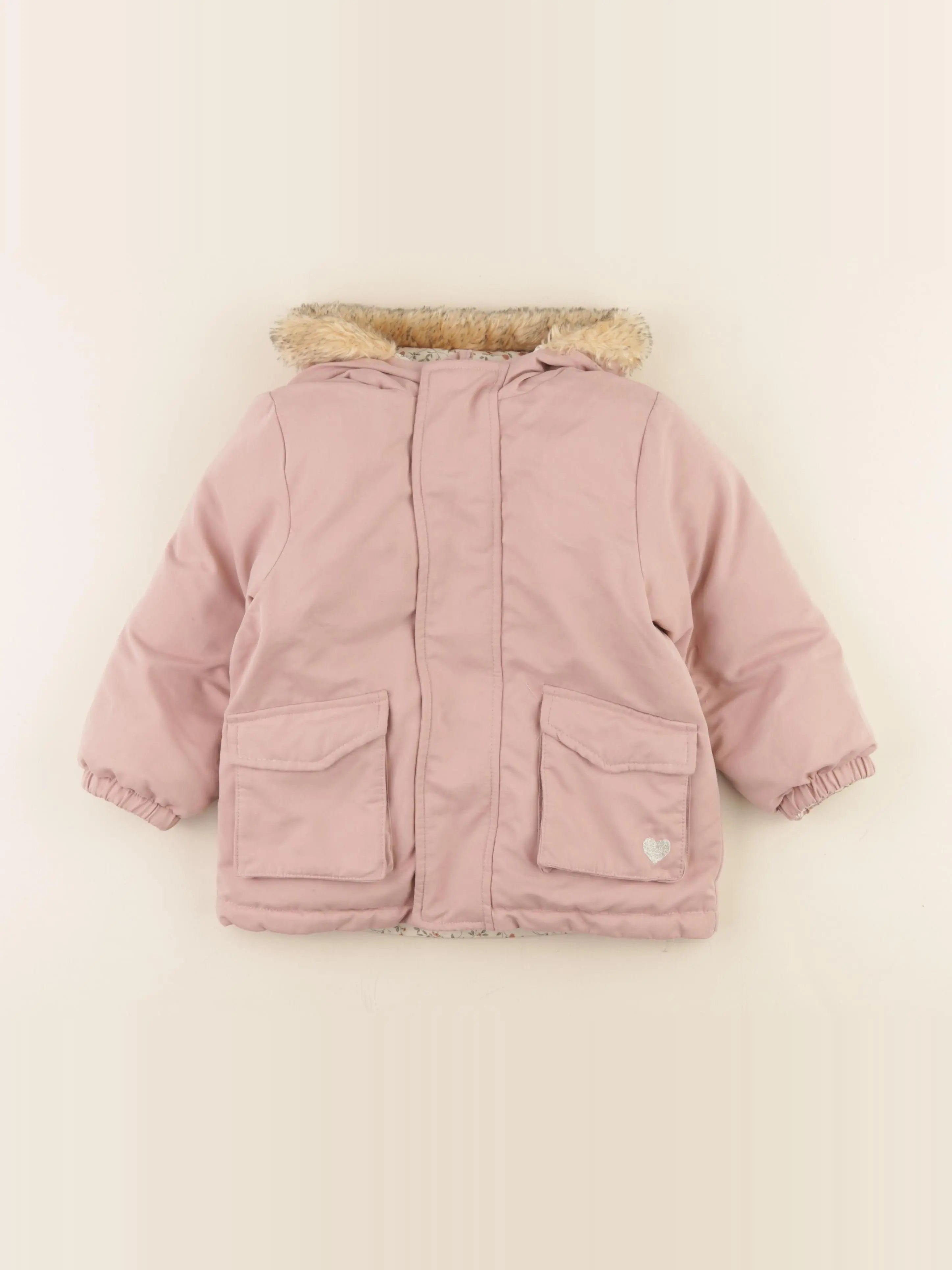Vertbaudet - manteau rose - 4 ans
