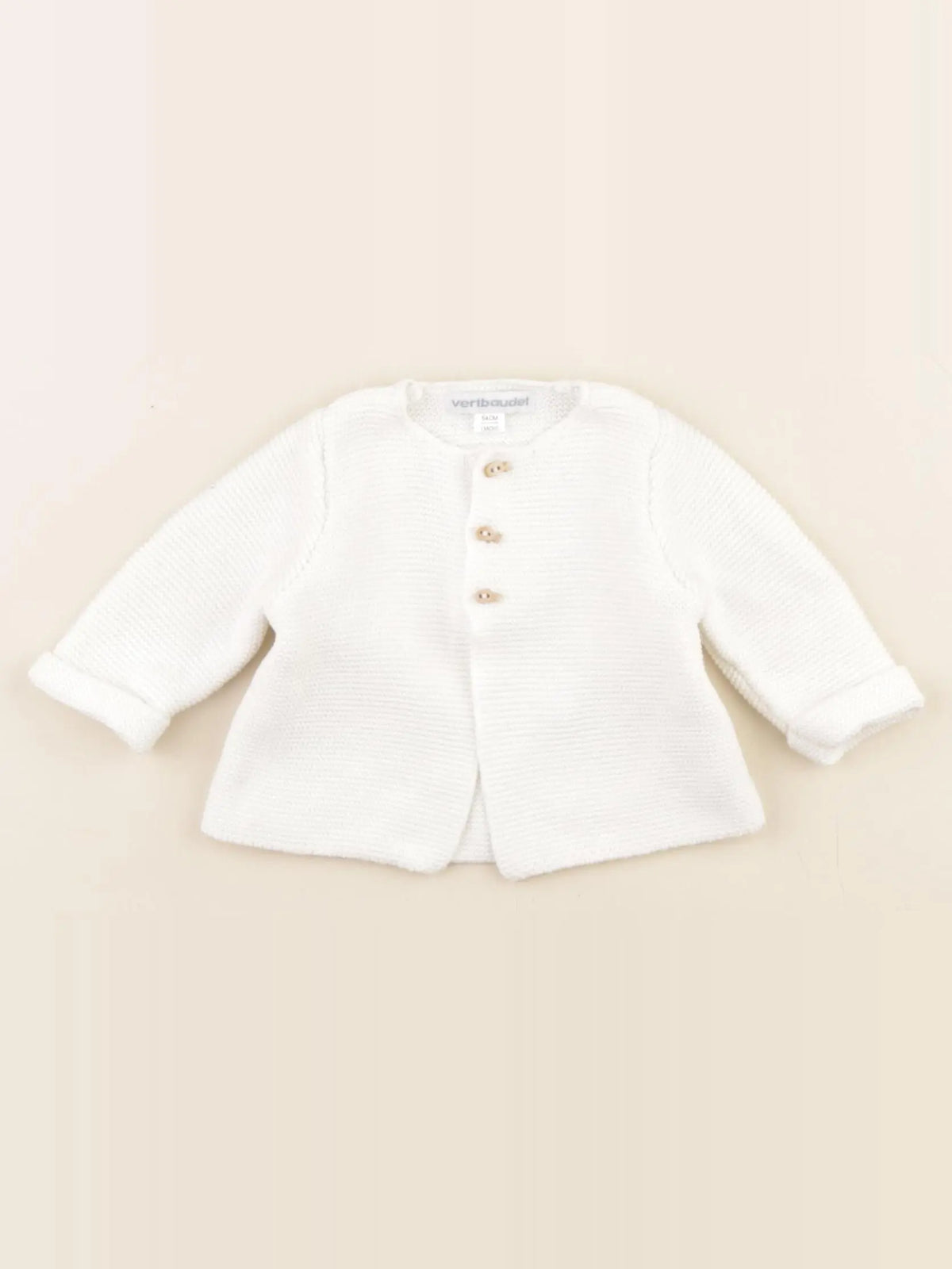 Vertbaudet - gilet blanc - 1 mois