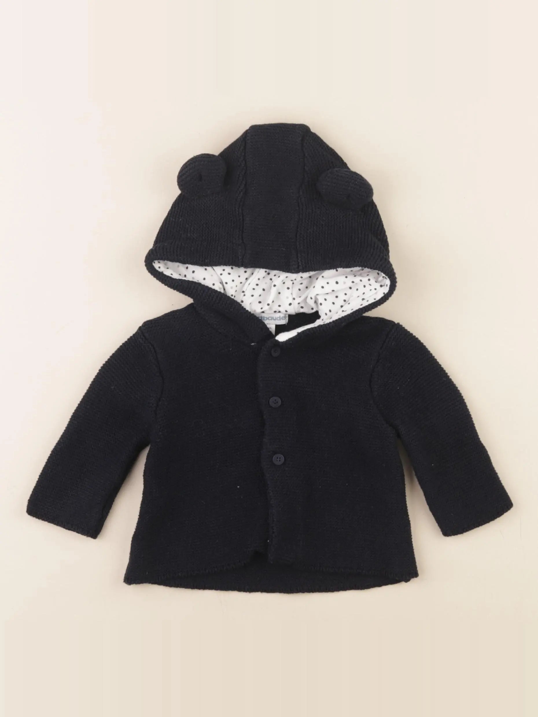 Vertbaudet - gilet bleu - 3 mois