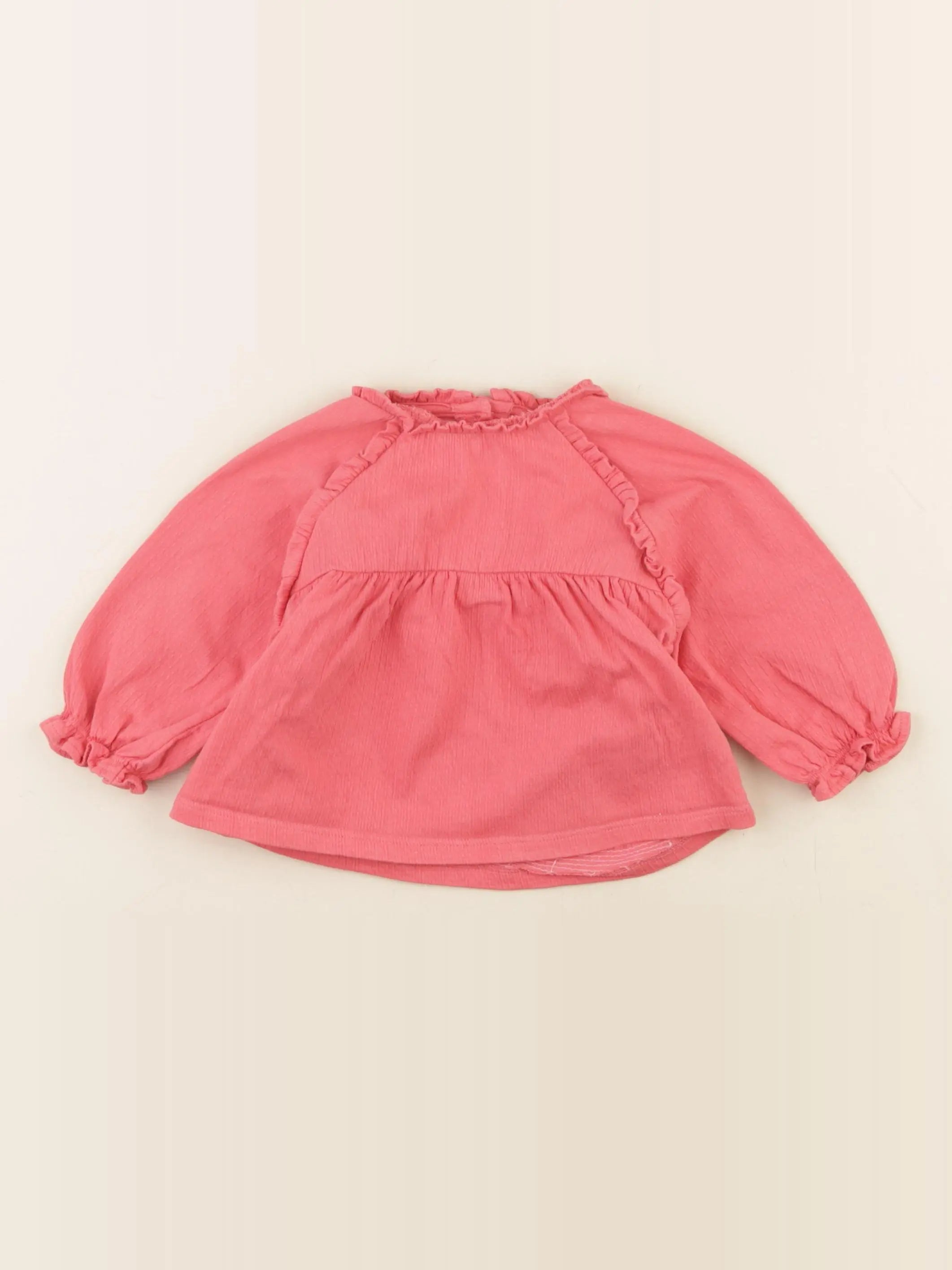 Vertbaudet - tee-shirt rouge - 9 mois