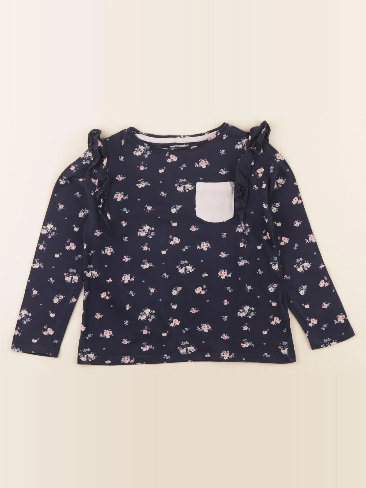 Vertbaudet - tee-shirt bleu - 5 ans