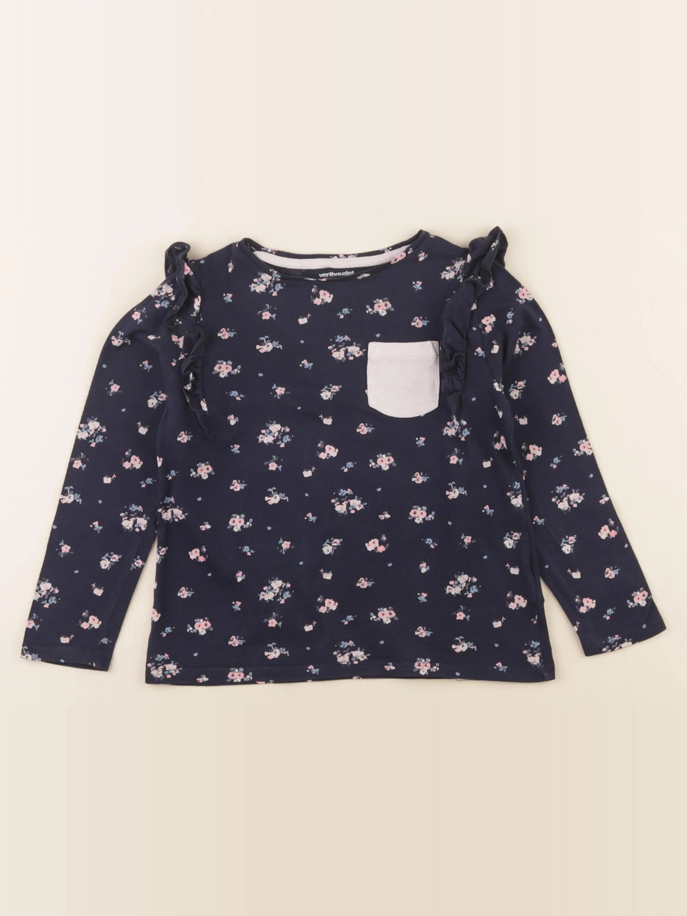 Vertbaudet - tee-shirt bleu - 5 ans