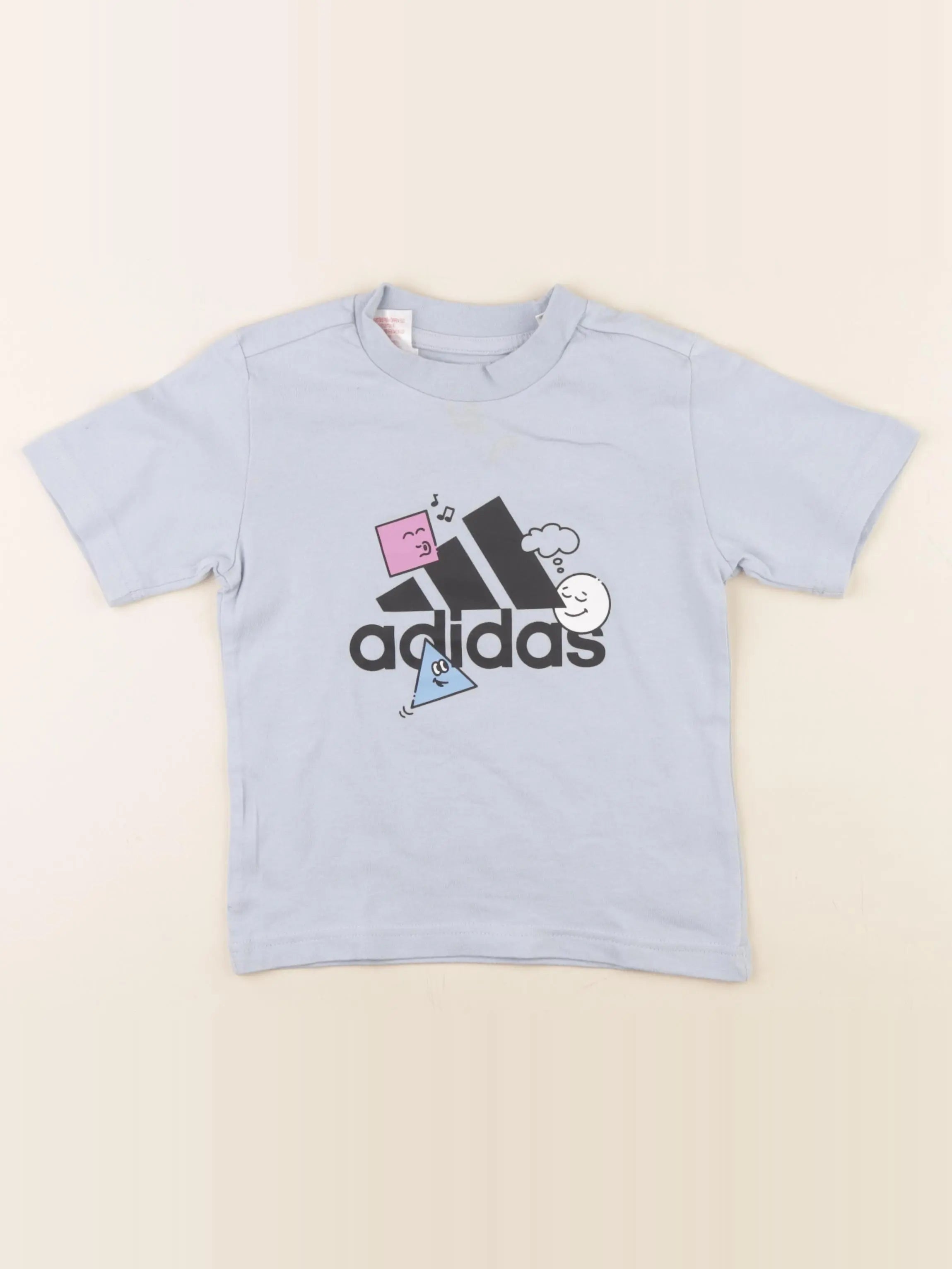 Adidas - tee-shirt bleu - 3/4 ans