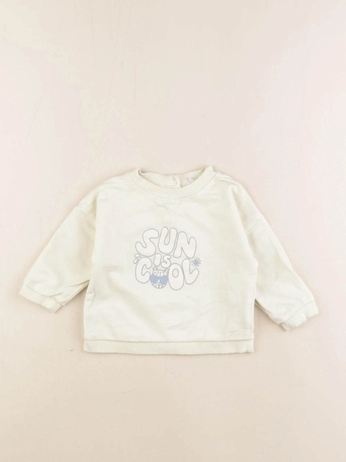 Vertbaudet - sweat jaune - 9 mois