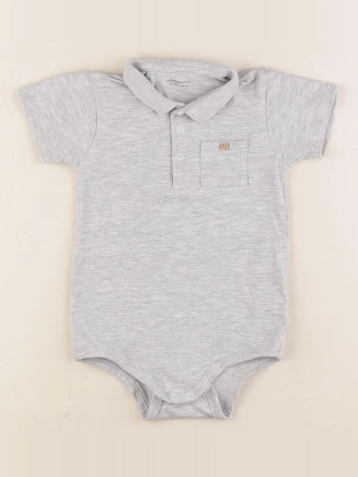 Vertbaudet - body à col gris - 24 mois