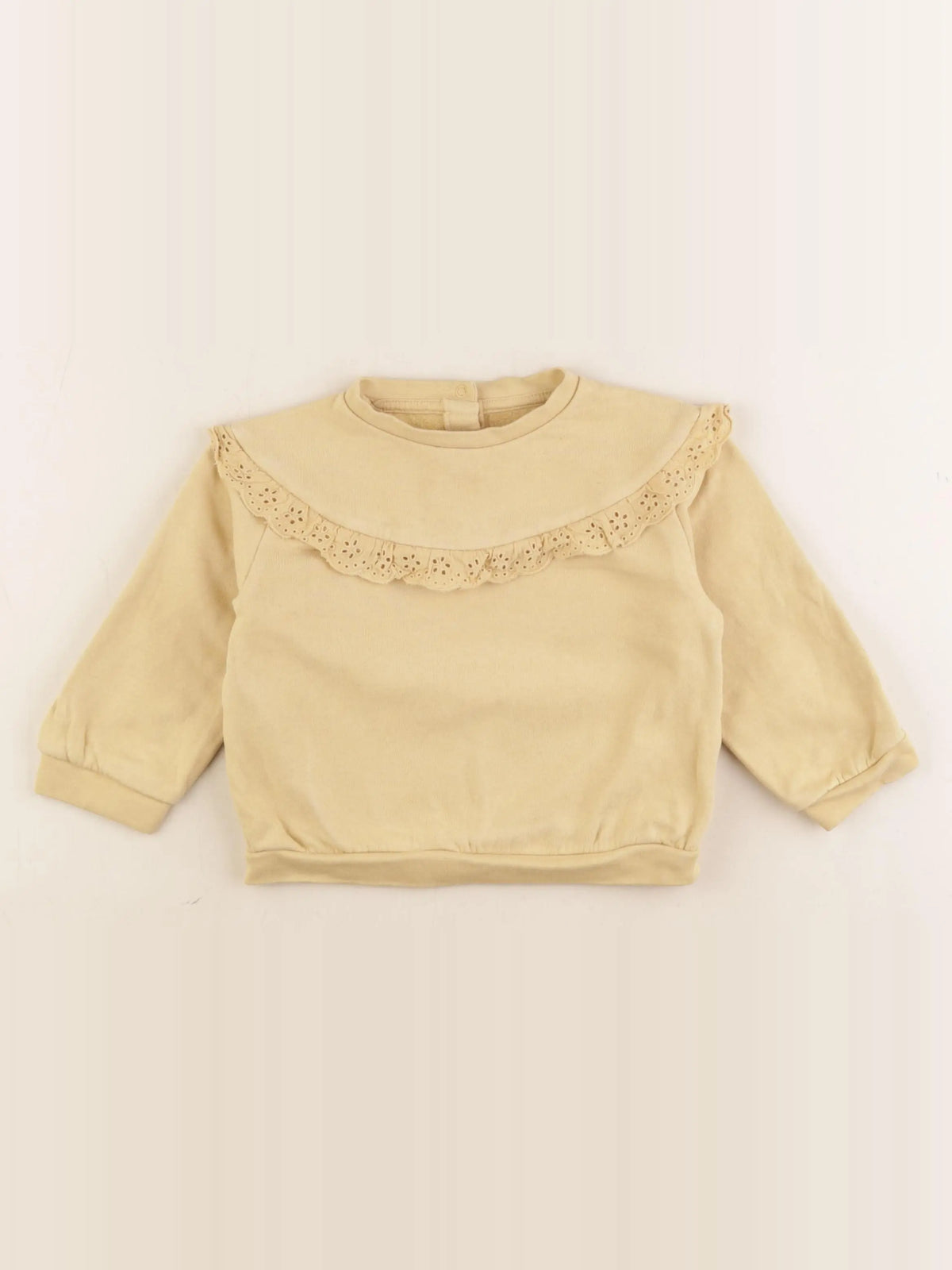Vertbaudet - sweat jaune - 24 mois
