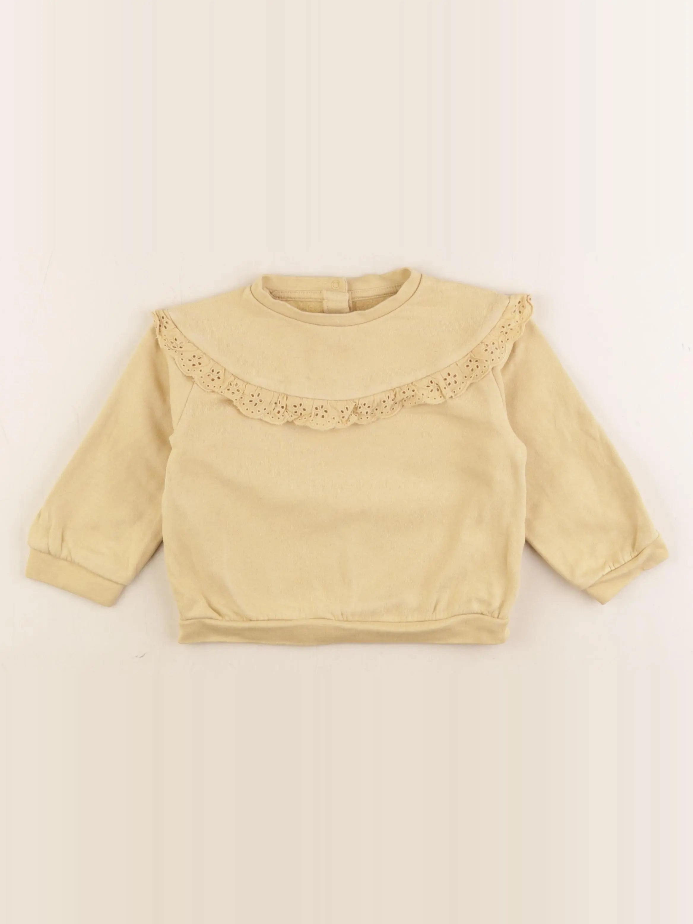 Vertbaudet - sweat jaune - 24 mois