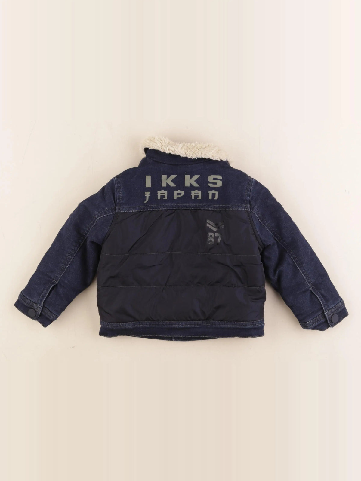 IKKS - veste doublé, imprimé au dos bleu - 2 ans