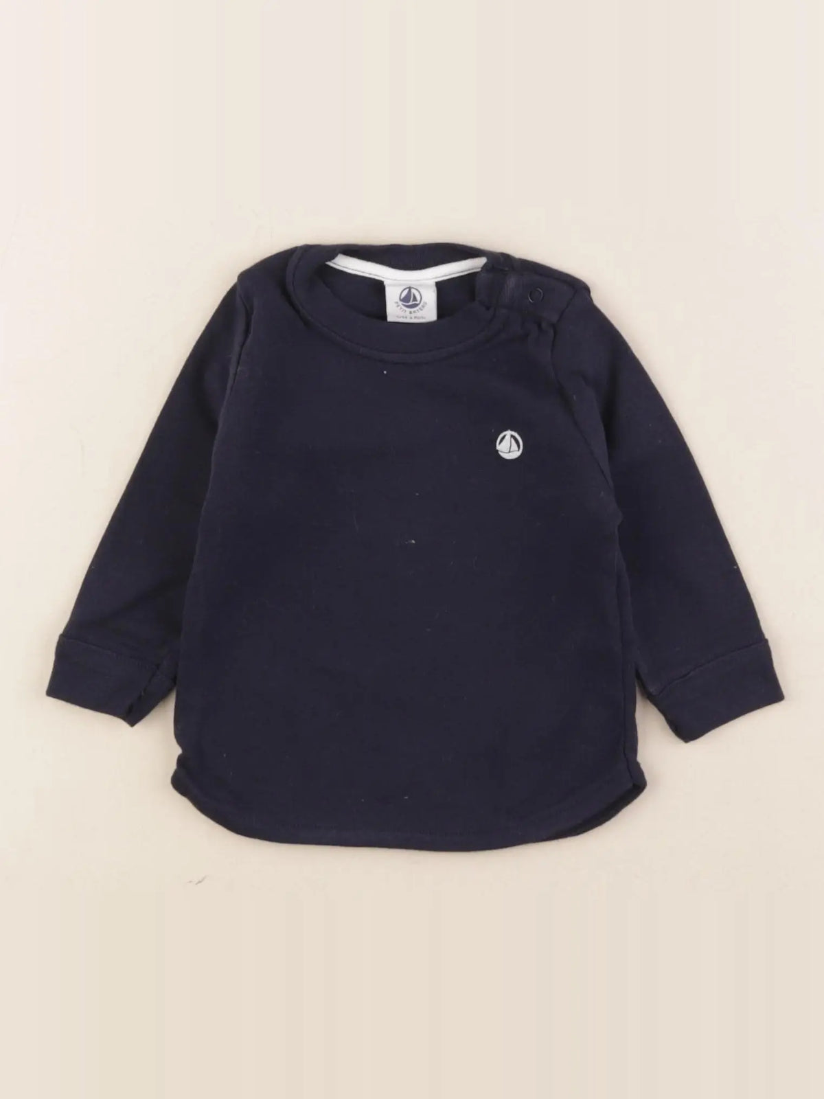 Petit Bateau - tee-shirt bleu - 6 mois
