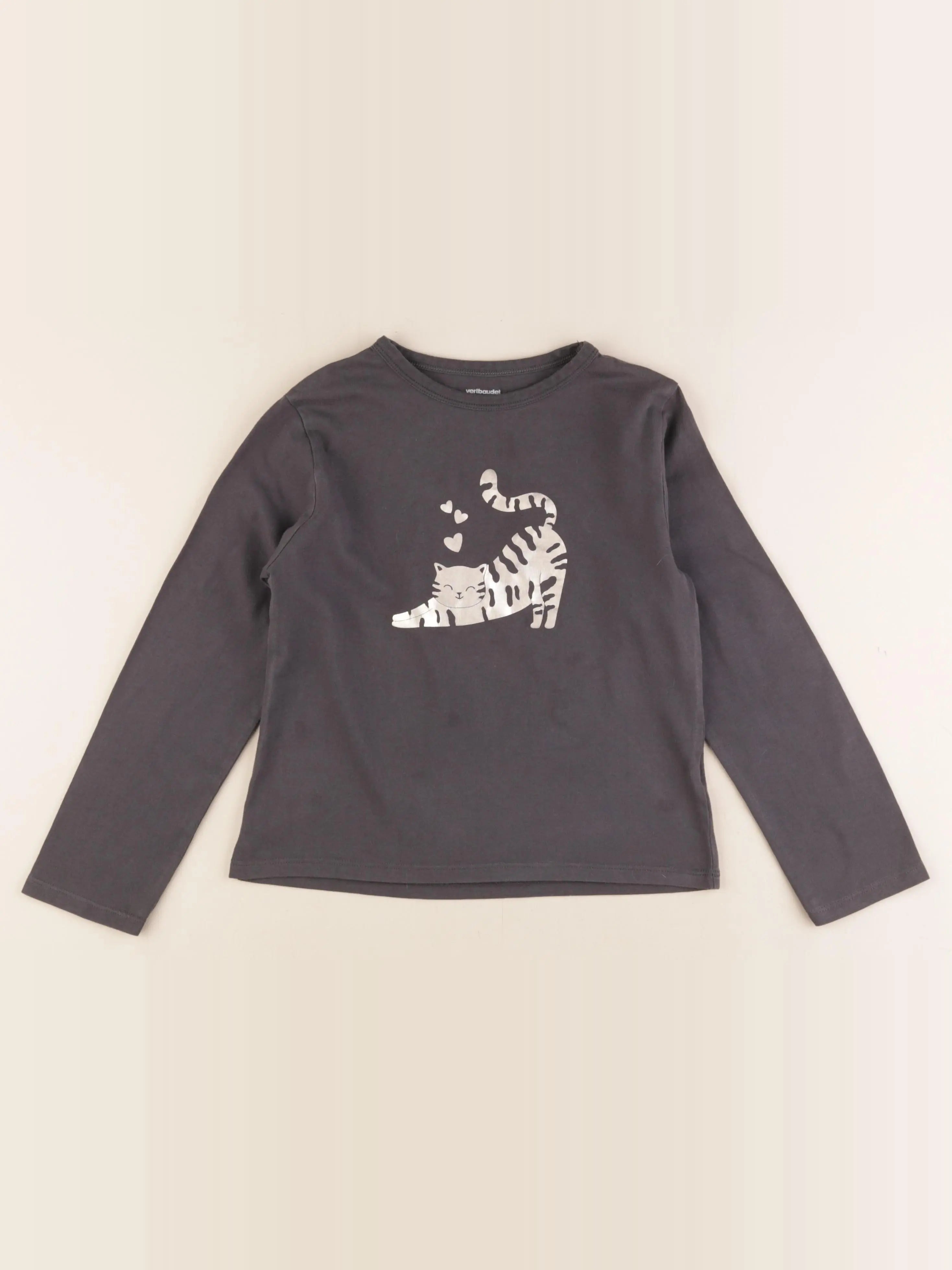 Vertbaudet - tee-shirt gris - 8 ans