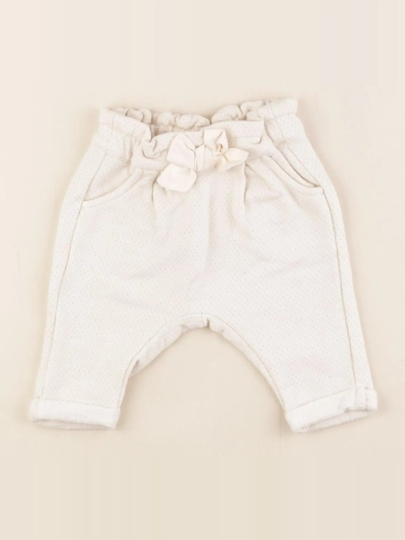 Tape à l'oeil - pantalon doublé beige, or - 3 mois