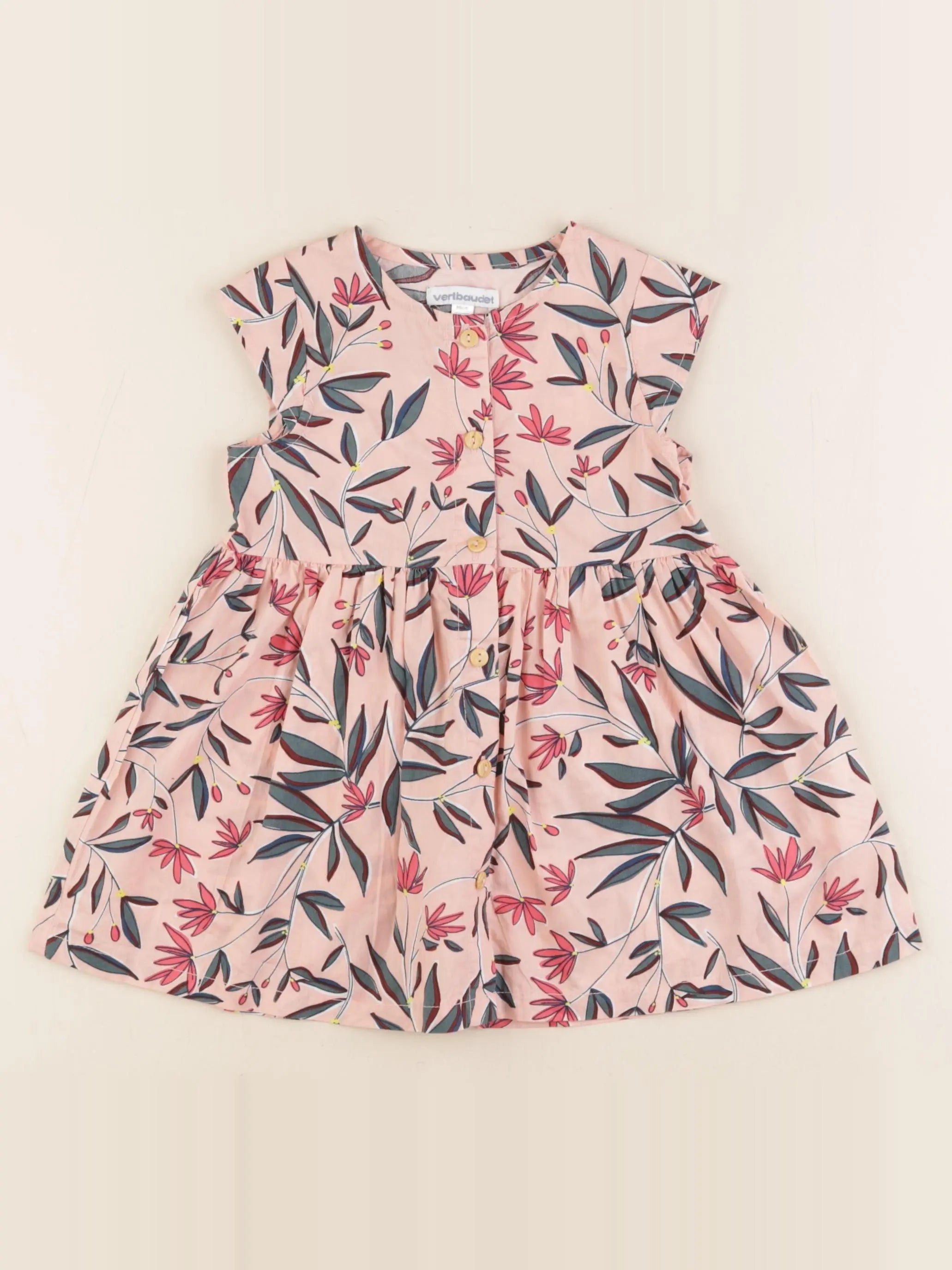 Vertbaudet - robe rose - 2 ans