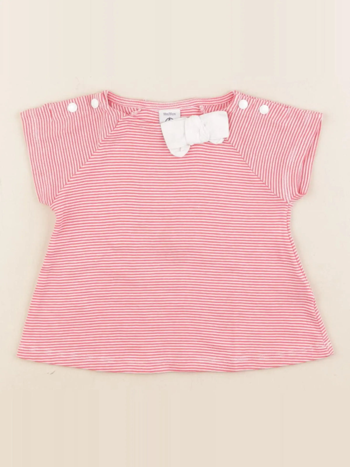 Petit Bateau - tee-shirt rose - 18 mois