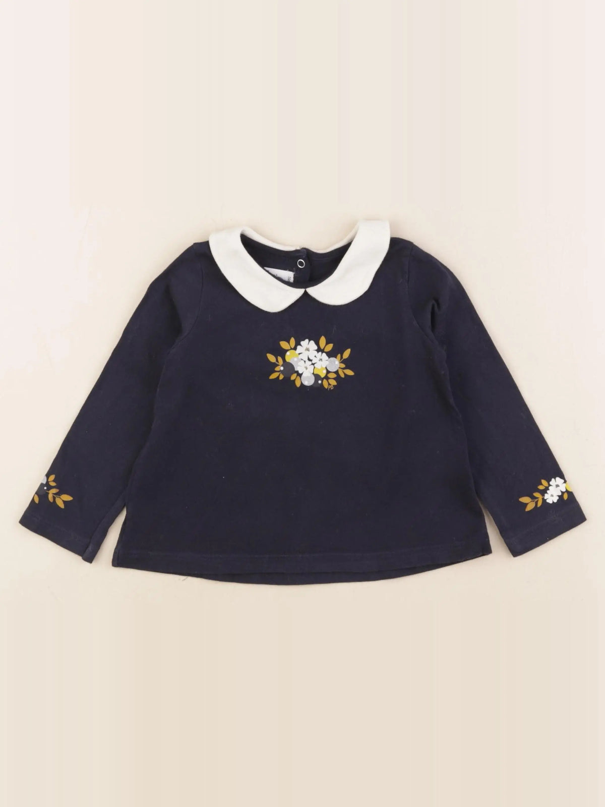 Petit Bateau - tee-shirt bleu - 24 mois