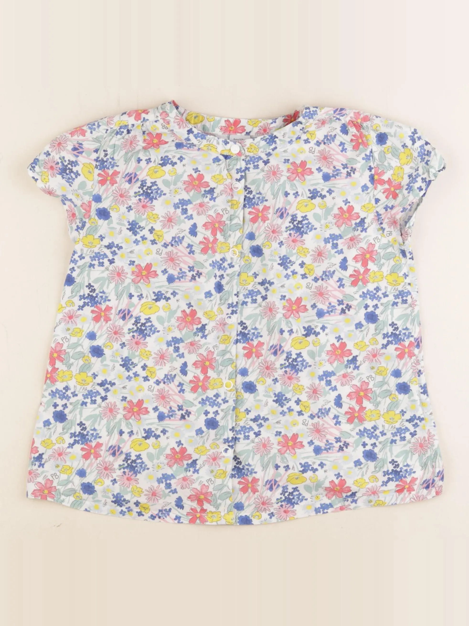 Petit Bateau - blouse multicolore - 8 ans