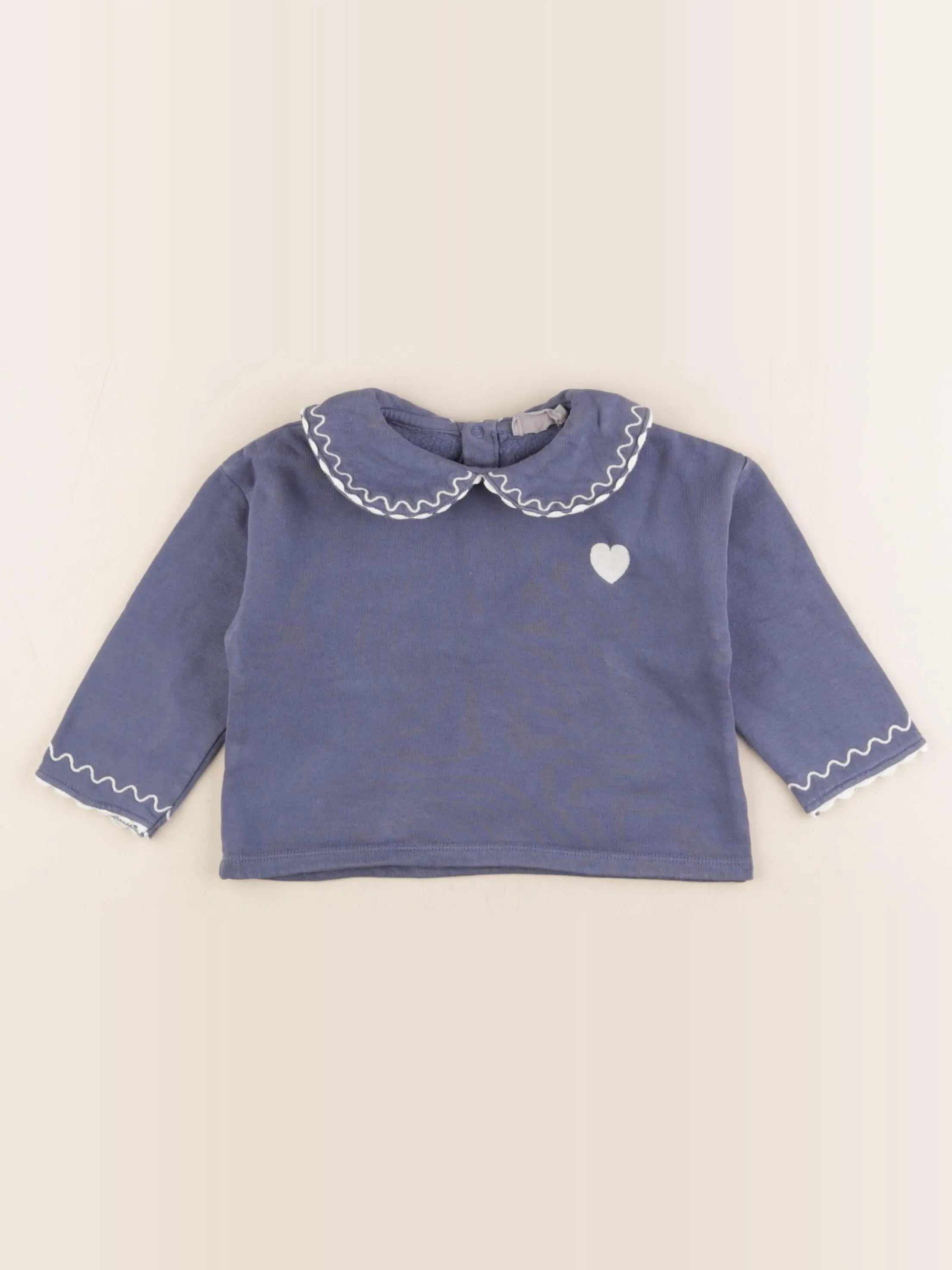 Boutchou - sweat bleu - 12 mois
