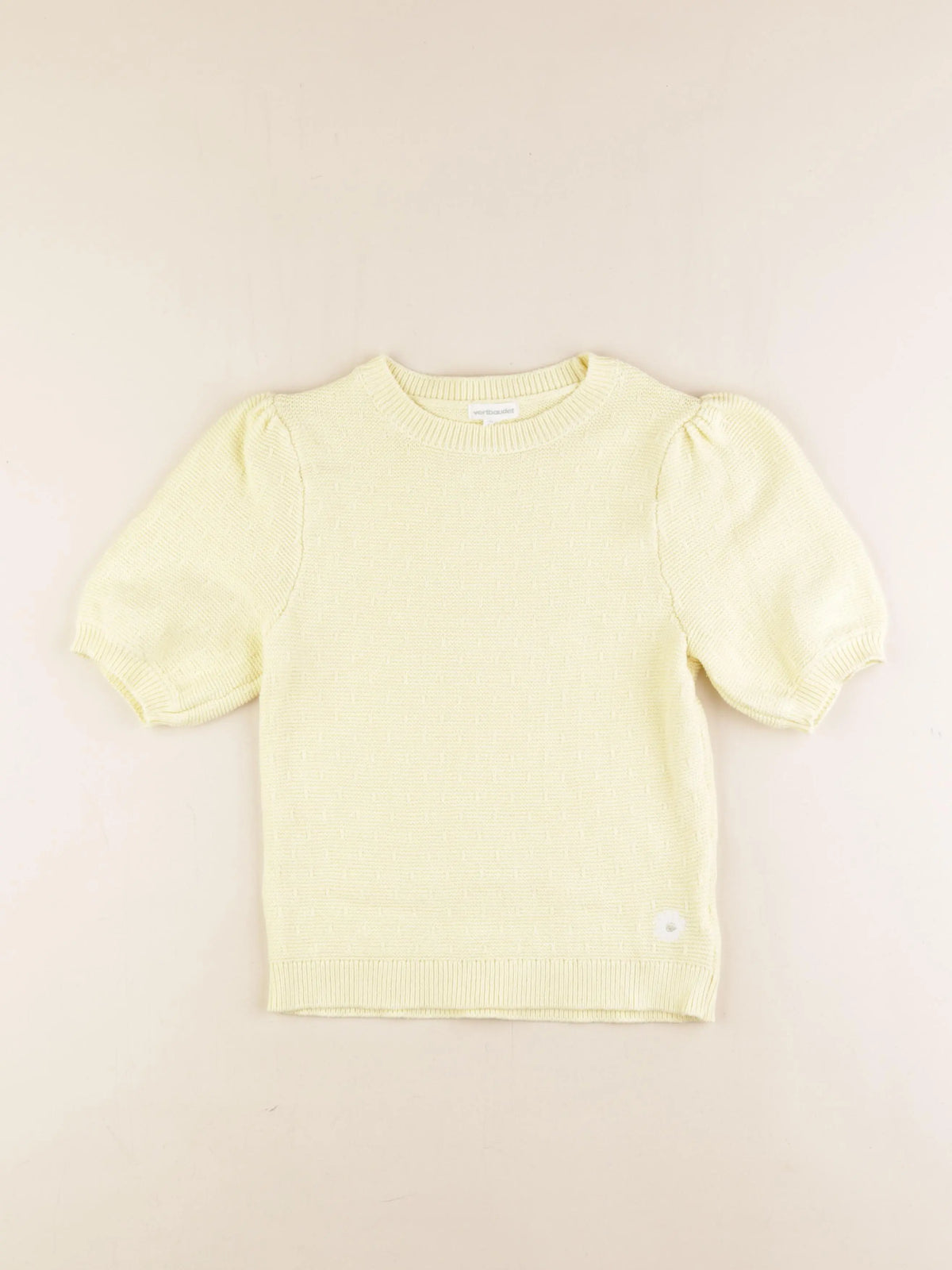 Vertbaudet - pull jaune - 8 ans