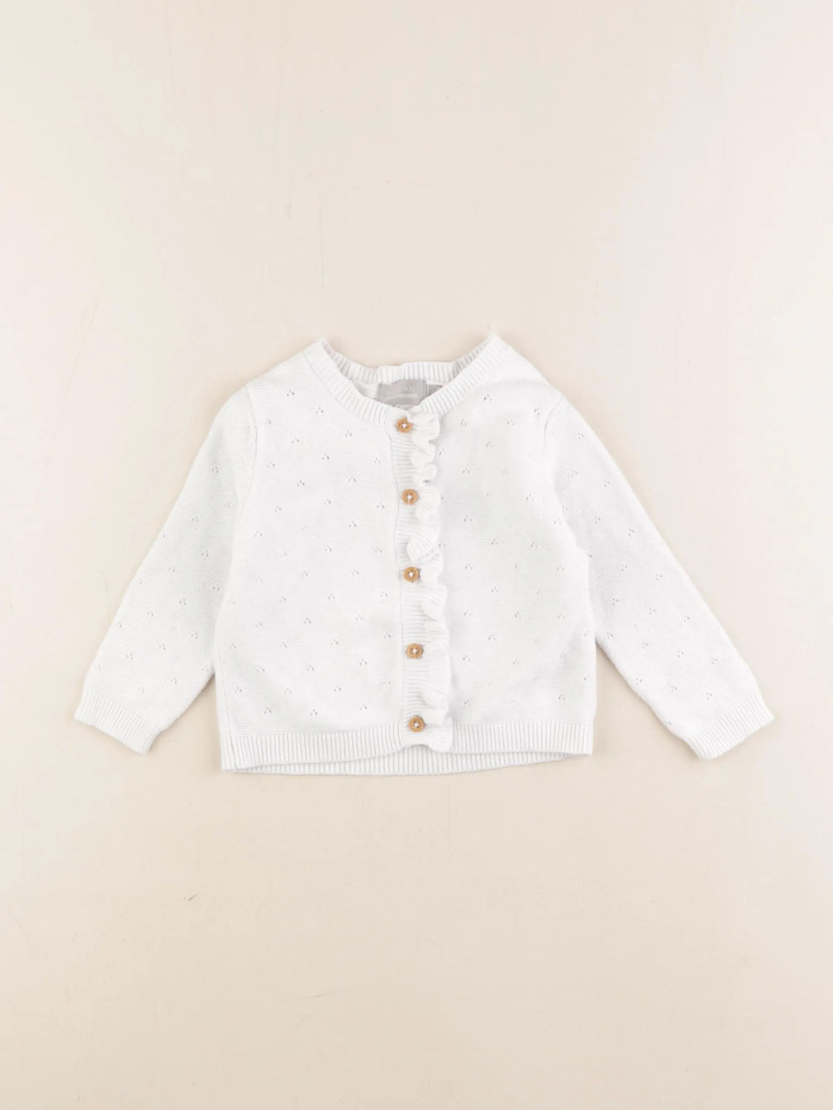 Boutchou - gilet blanc - 9 mois