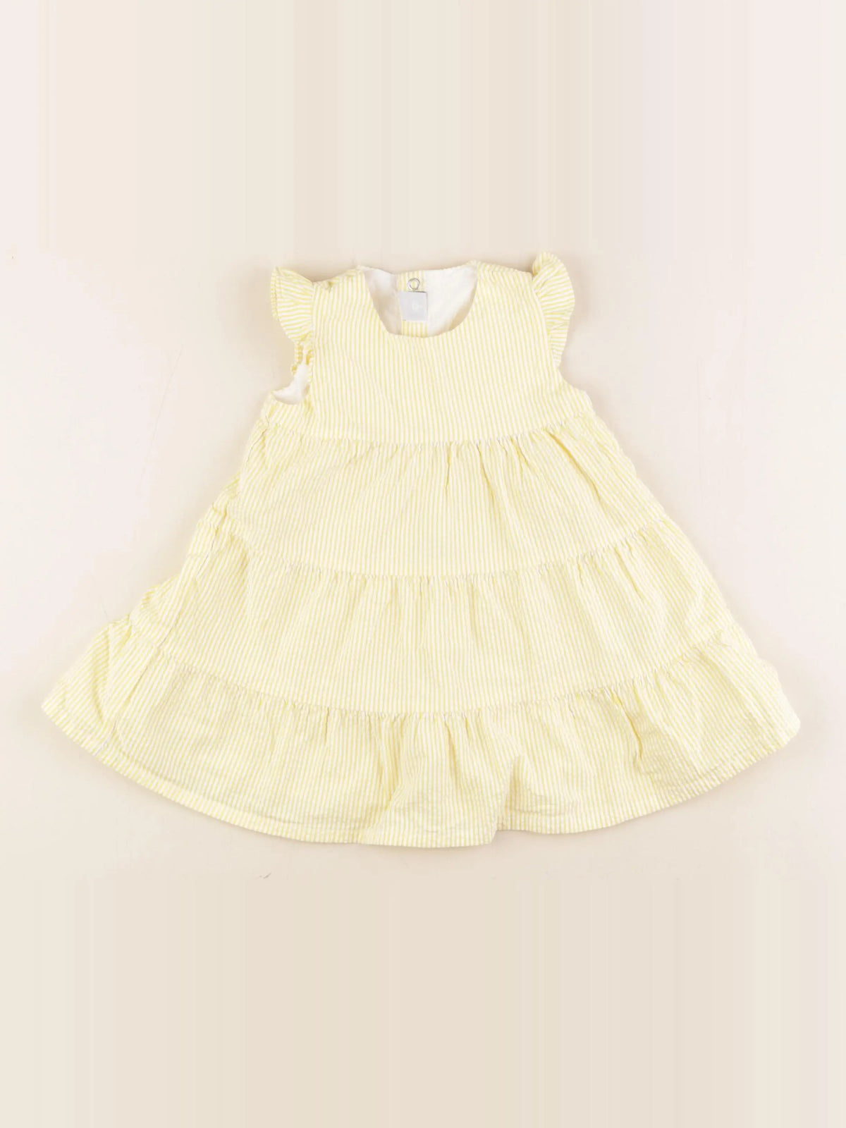 Petit Bateau - robe blanc, jaune - 18 mois