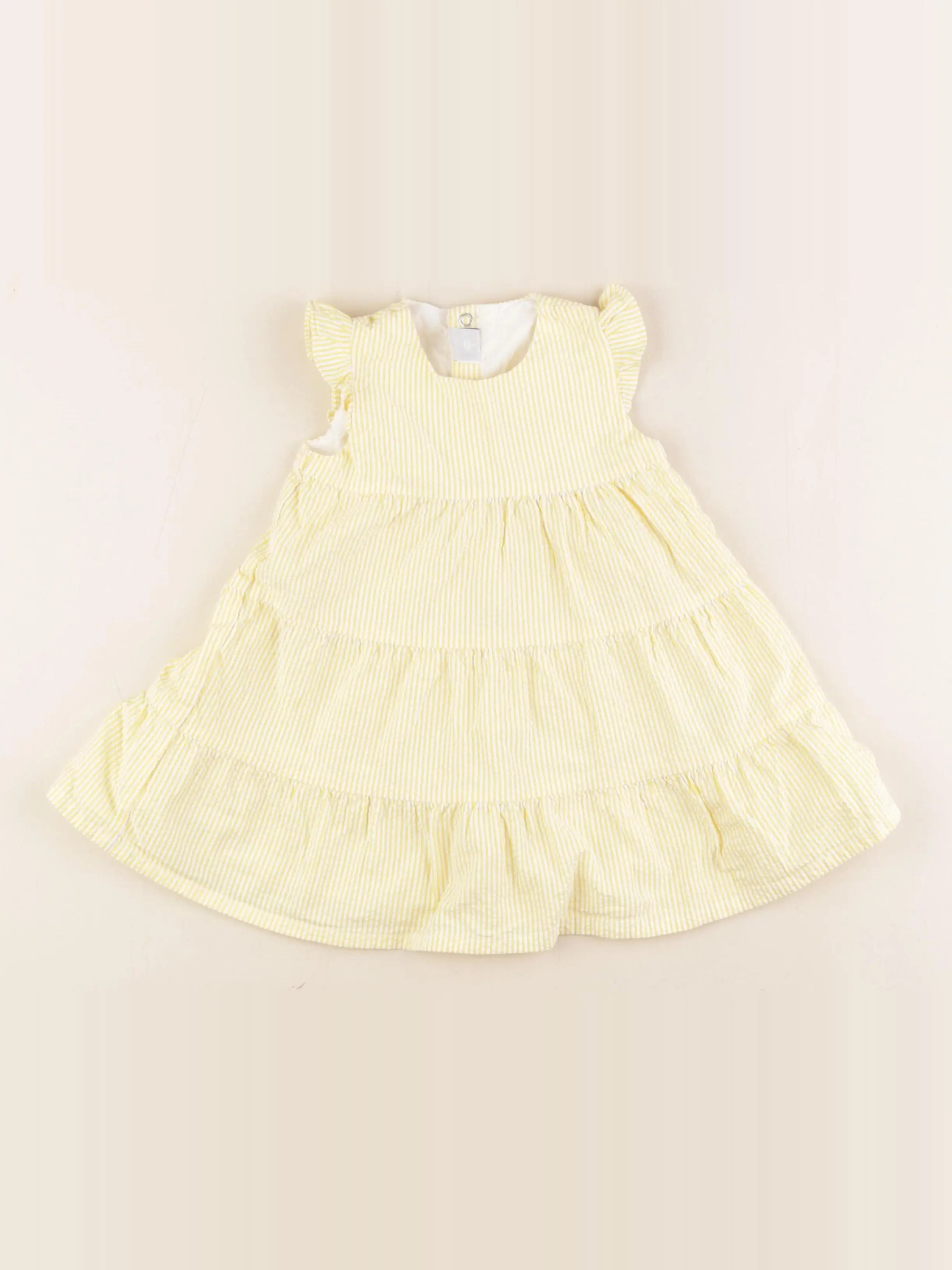 Petit Bateau - robe blanc, jaune - 18 mois
