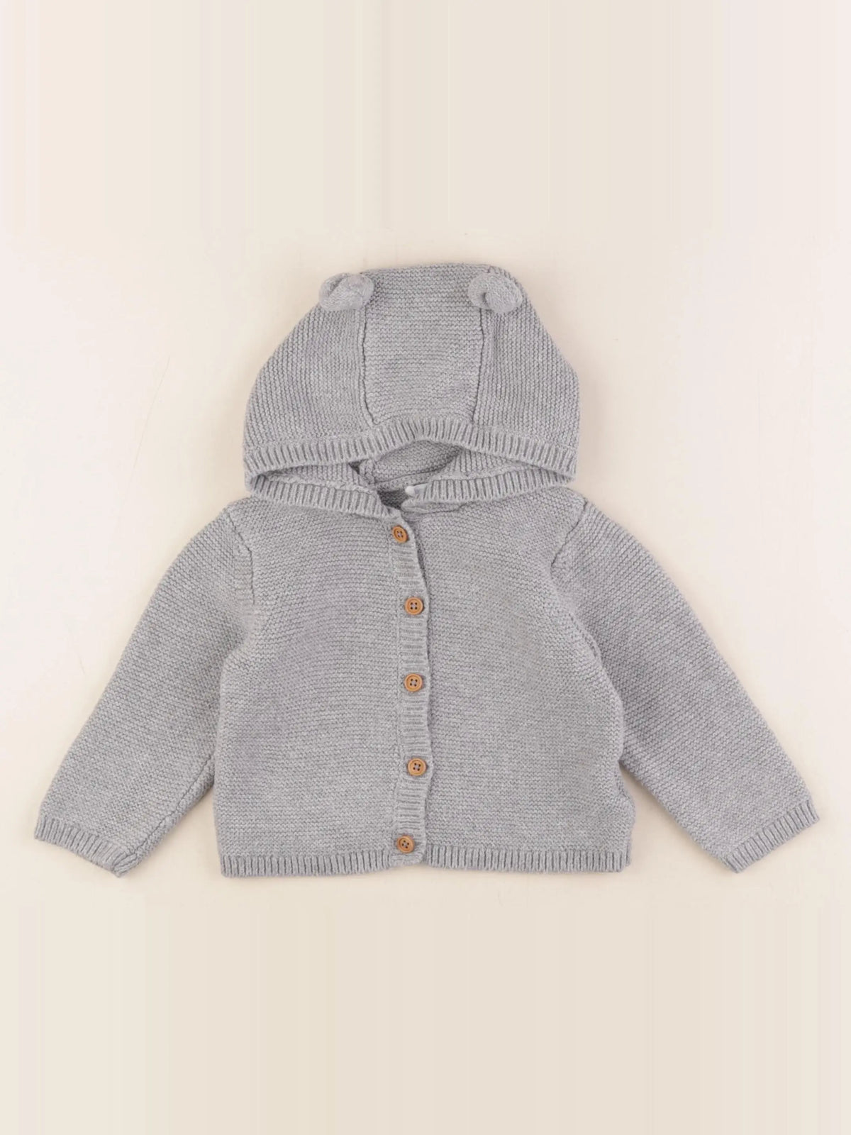 Boutchou - gilet gris - 12 mois