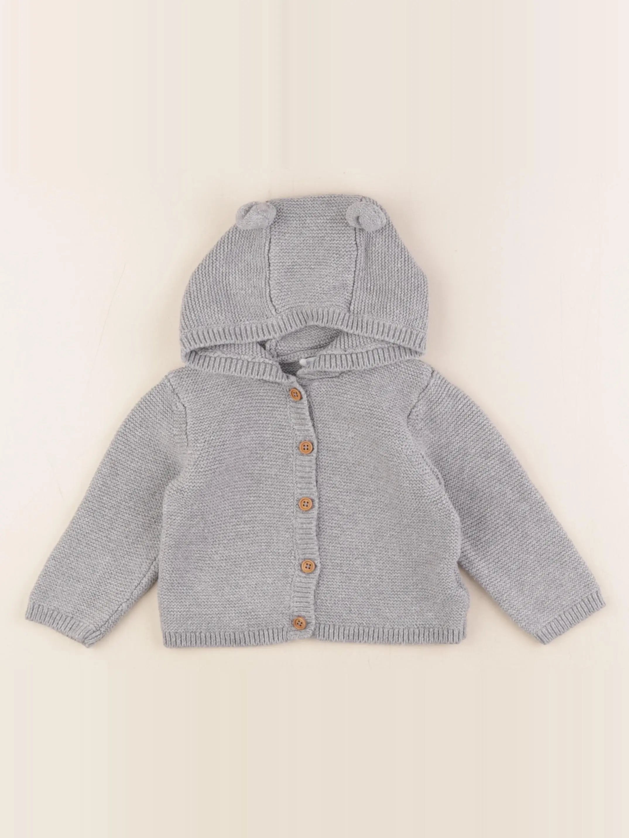 Boutchou - gilet gris - 12 mois
