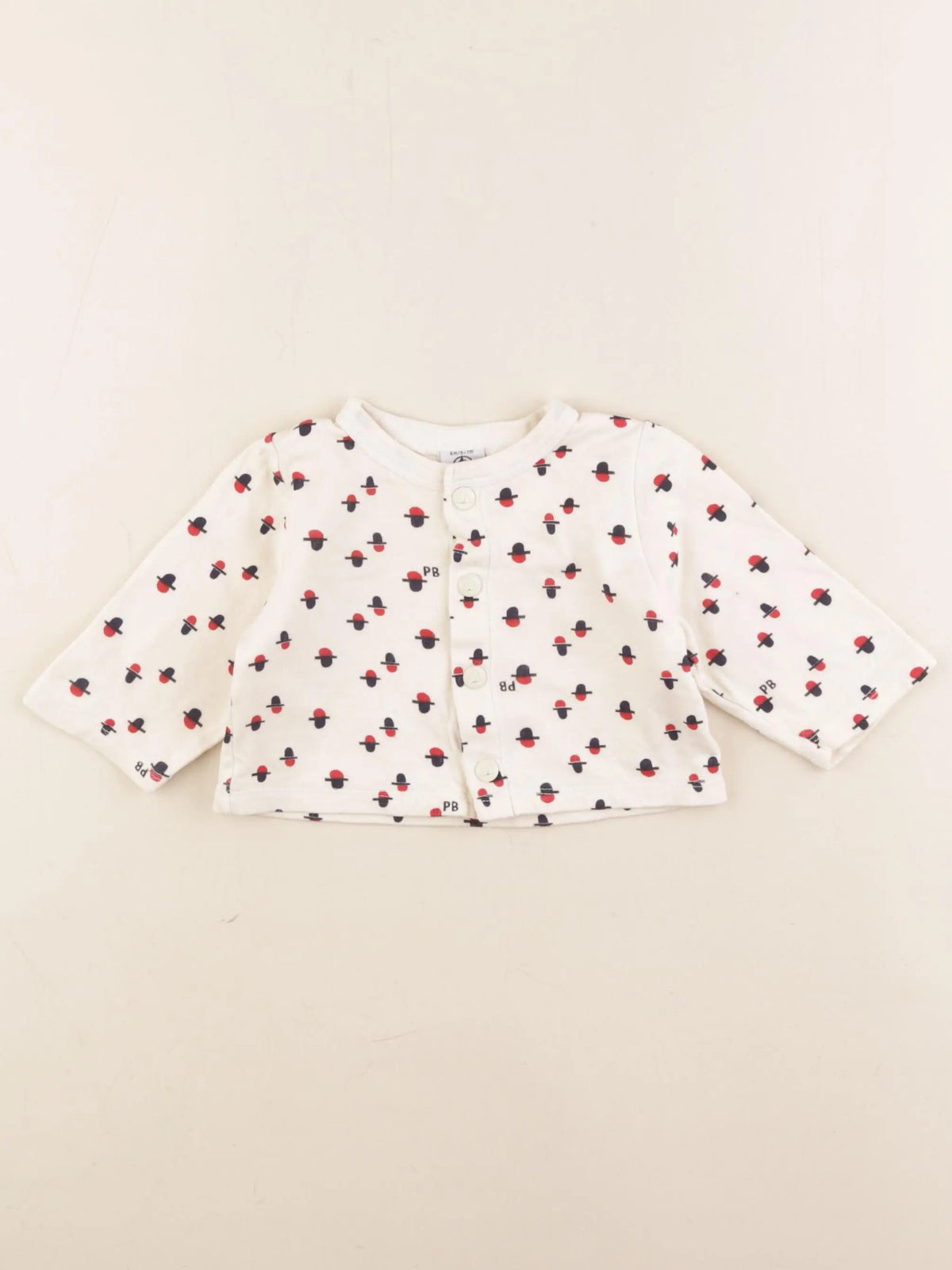 Petit Bateau - sweat beige - 6 mois