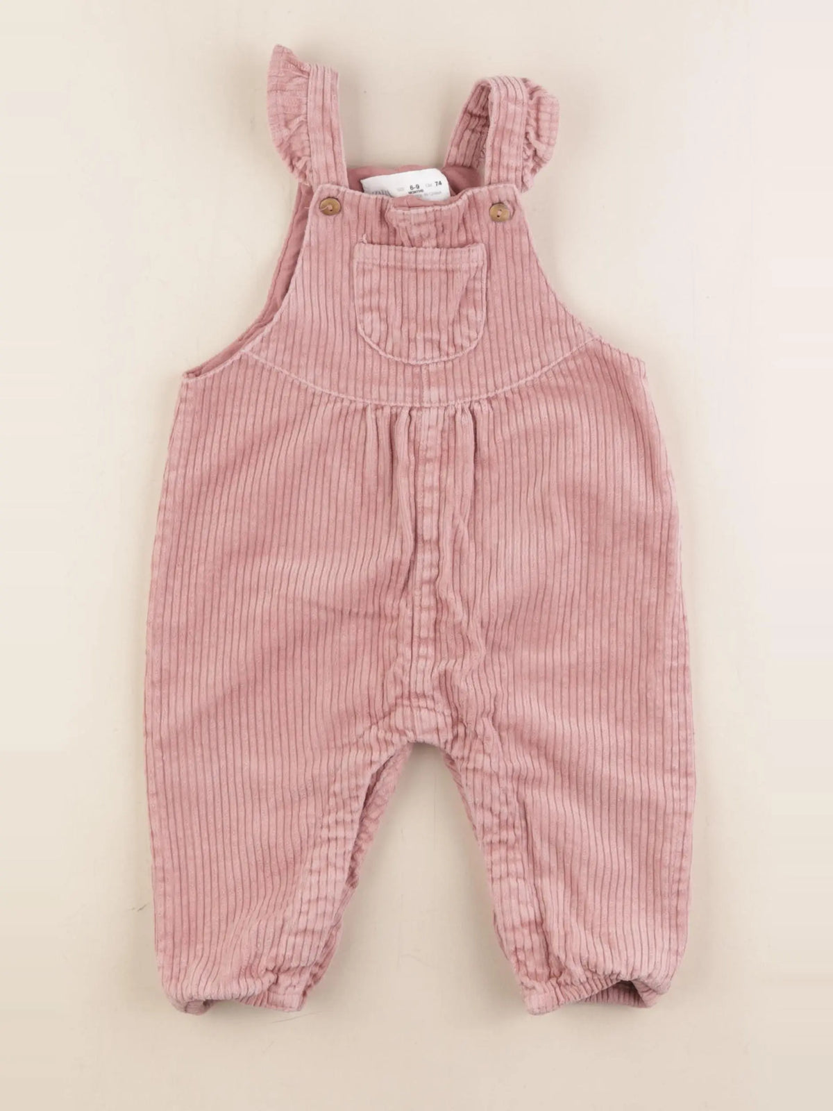 Zara - salopette rose - 6/9 mois