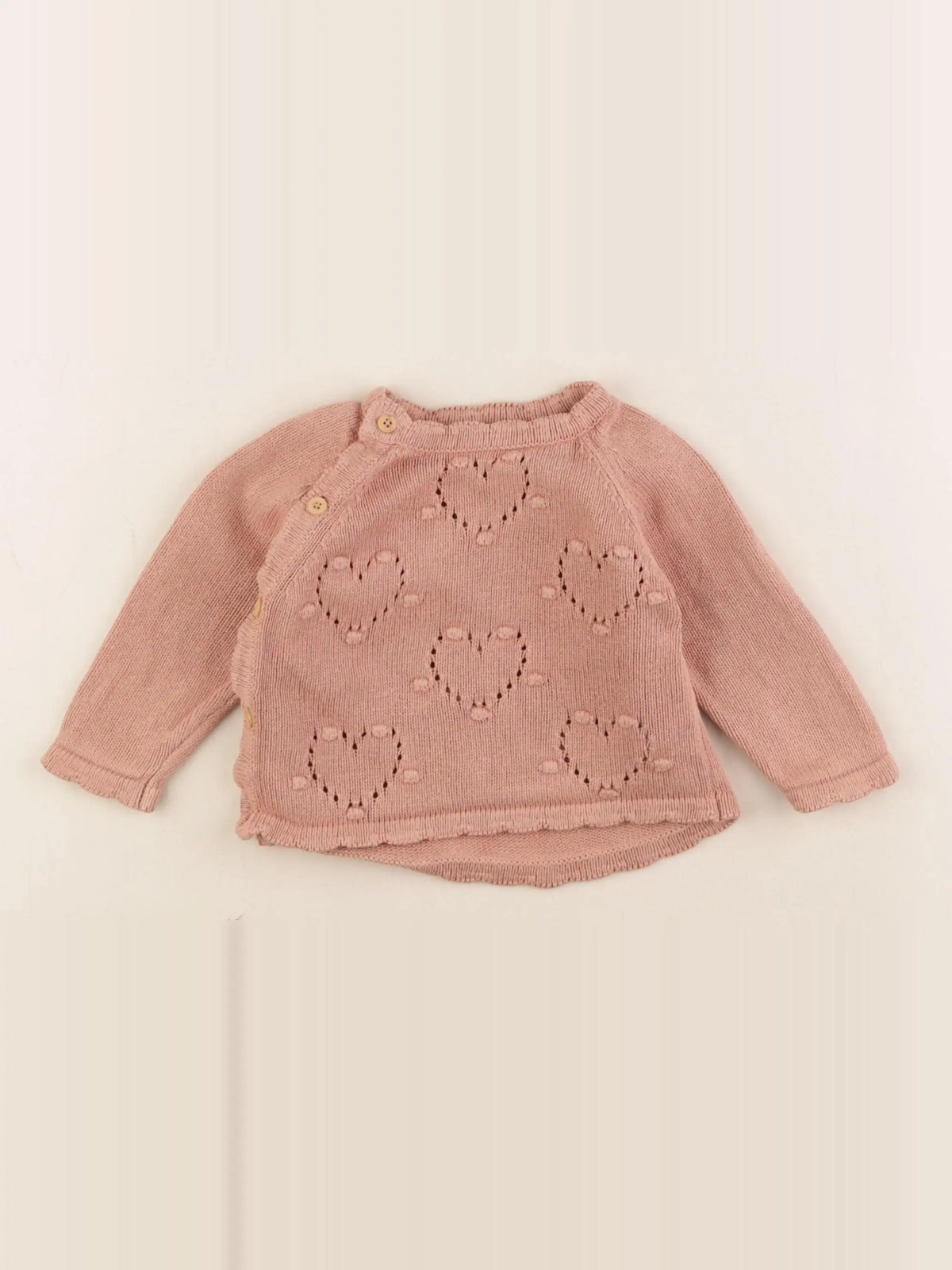 Vertbaudet - gilet rose - 6 mois