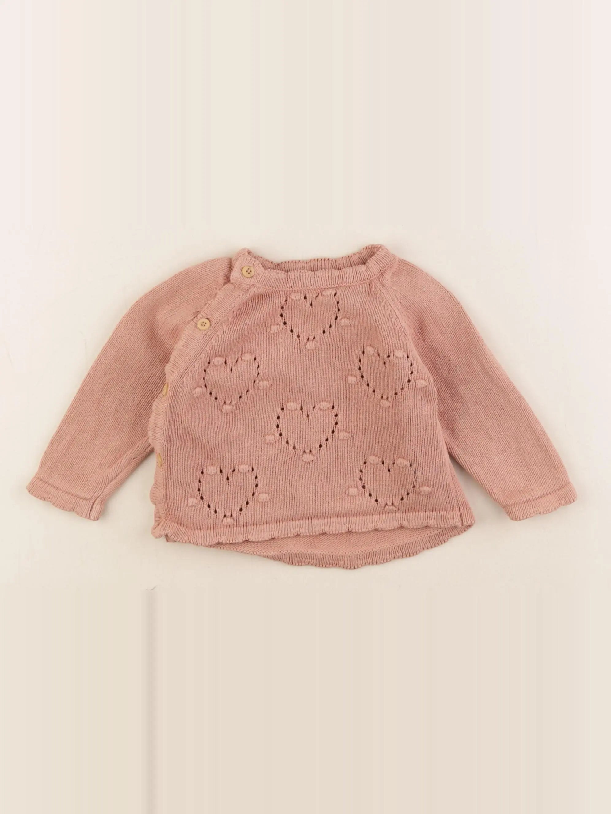 Vertbaudet - gilet rose - 6 mois