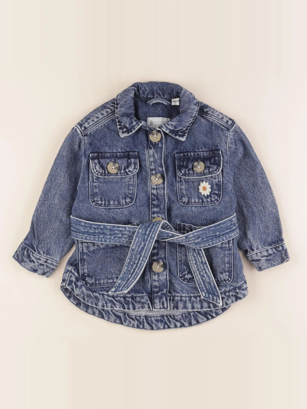 Vertbaudet - veste imprimé au dos bleu - 3 ans