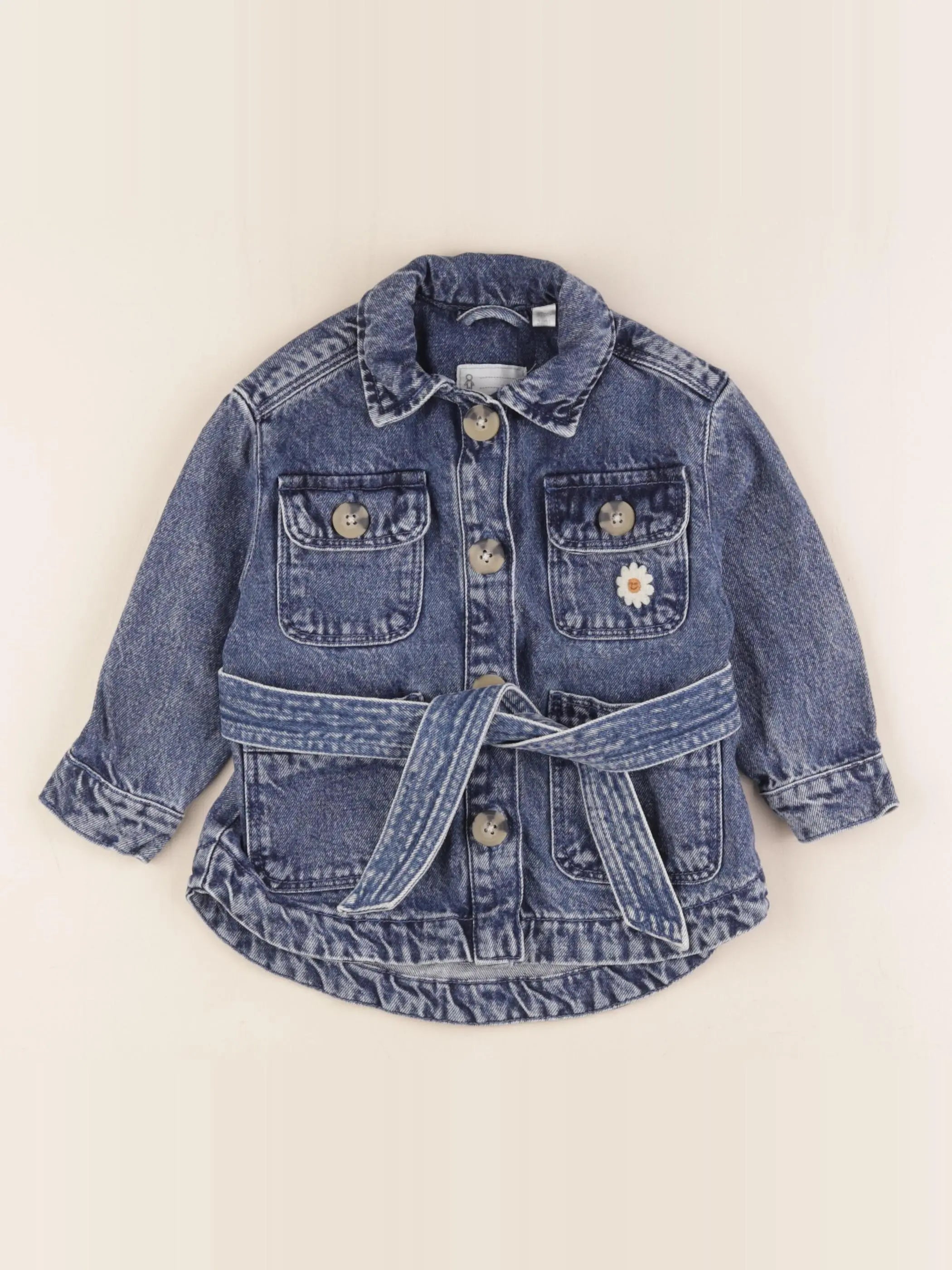 Vertbaudet - veste imprimé au dos bleu - 3 ans