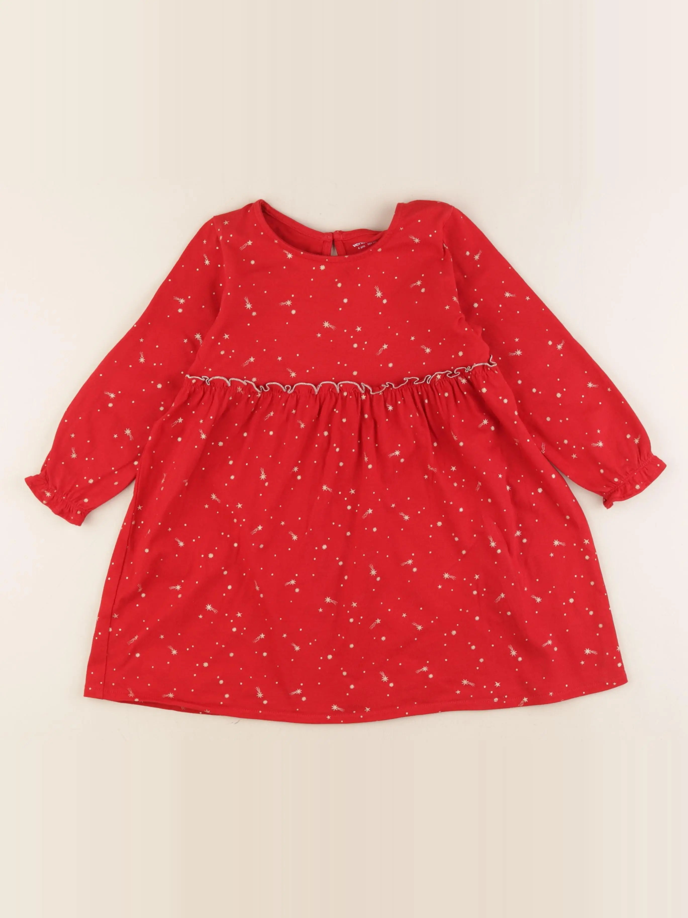 Vertbaudet - robe rouge - 4 ans