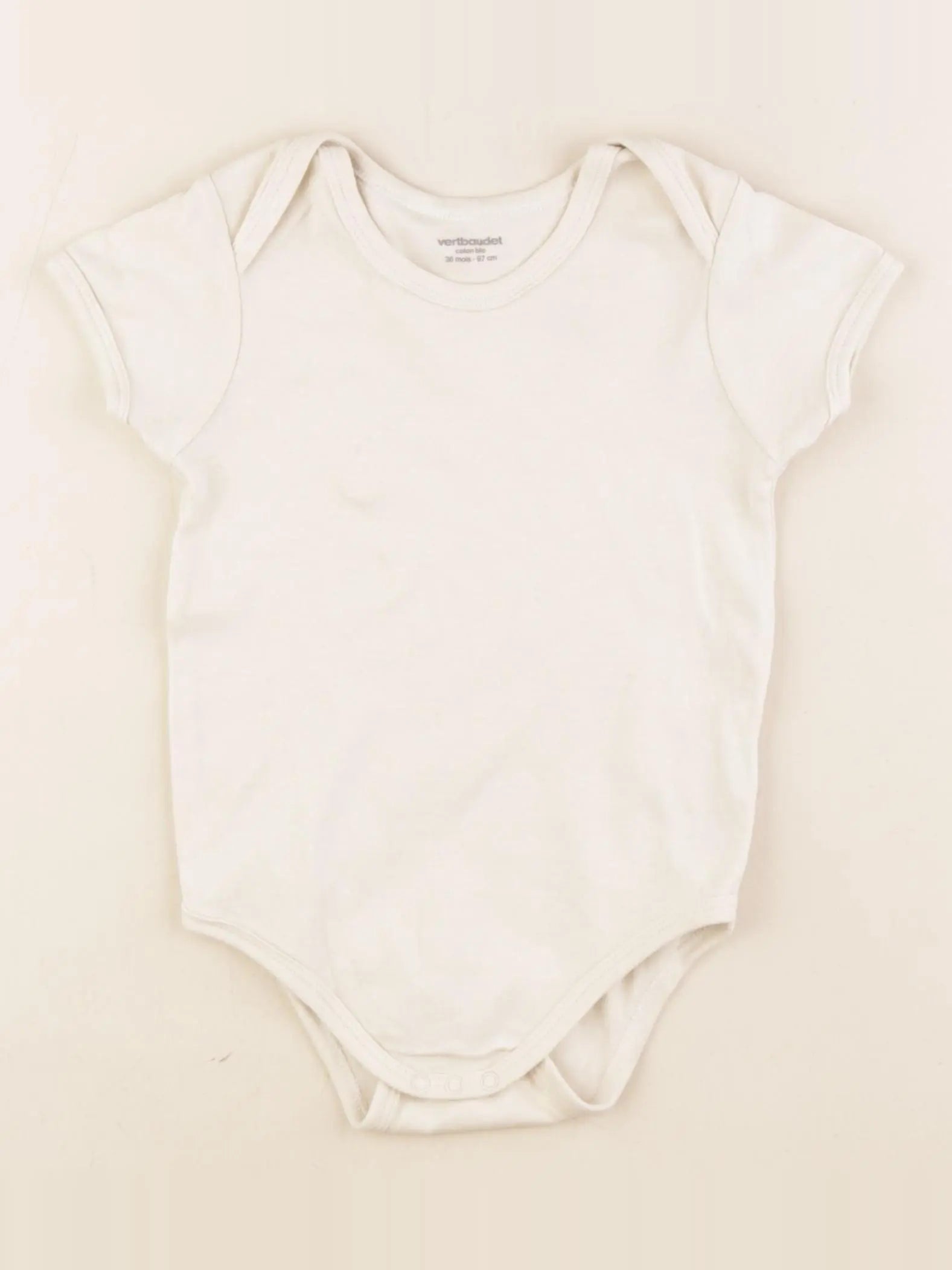 Vertbaudet - body beige - 36 mois