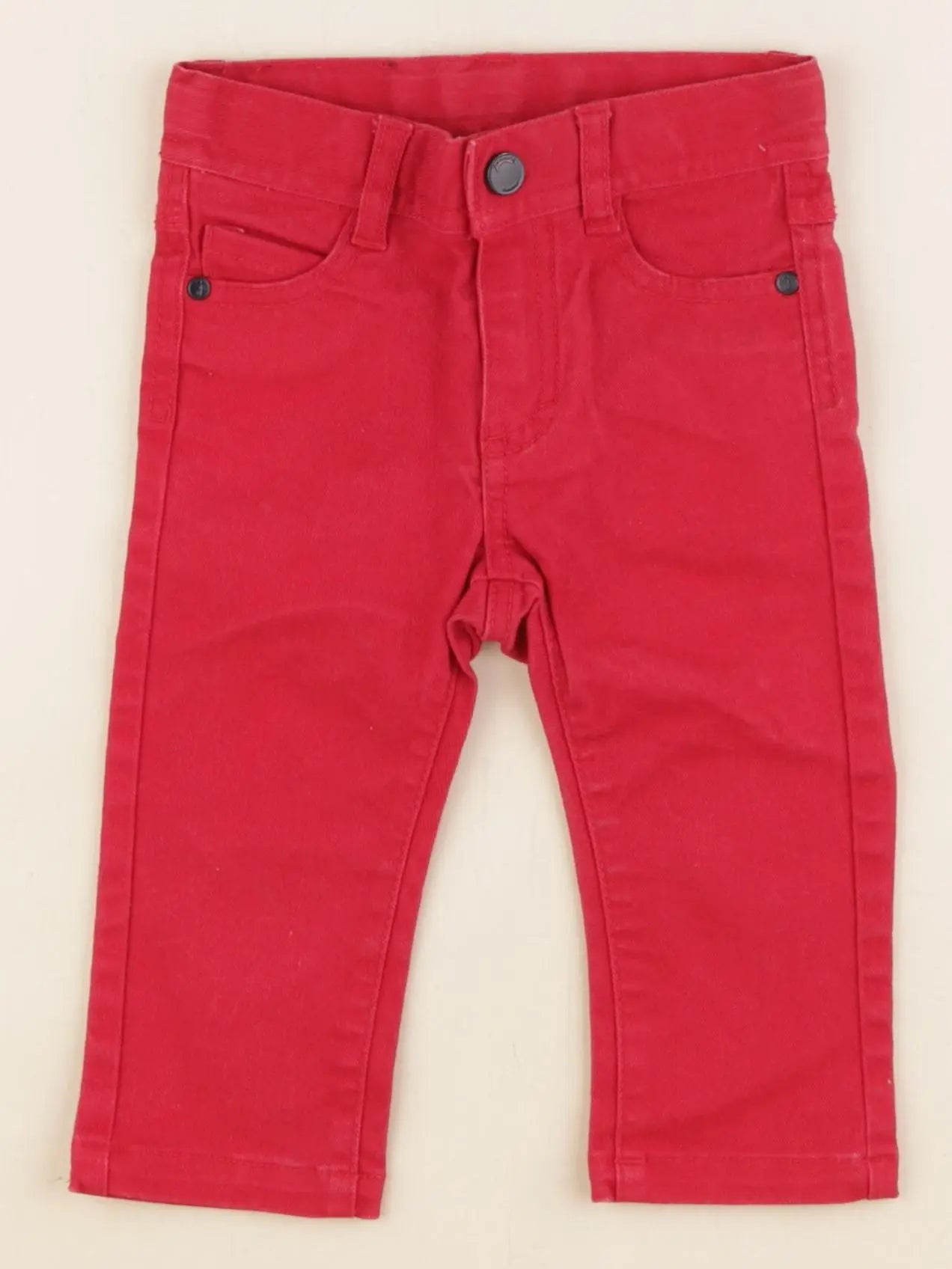 Jacadi - jean rouge - 12 mois