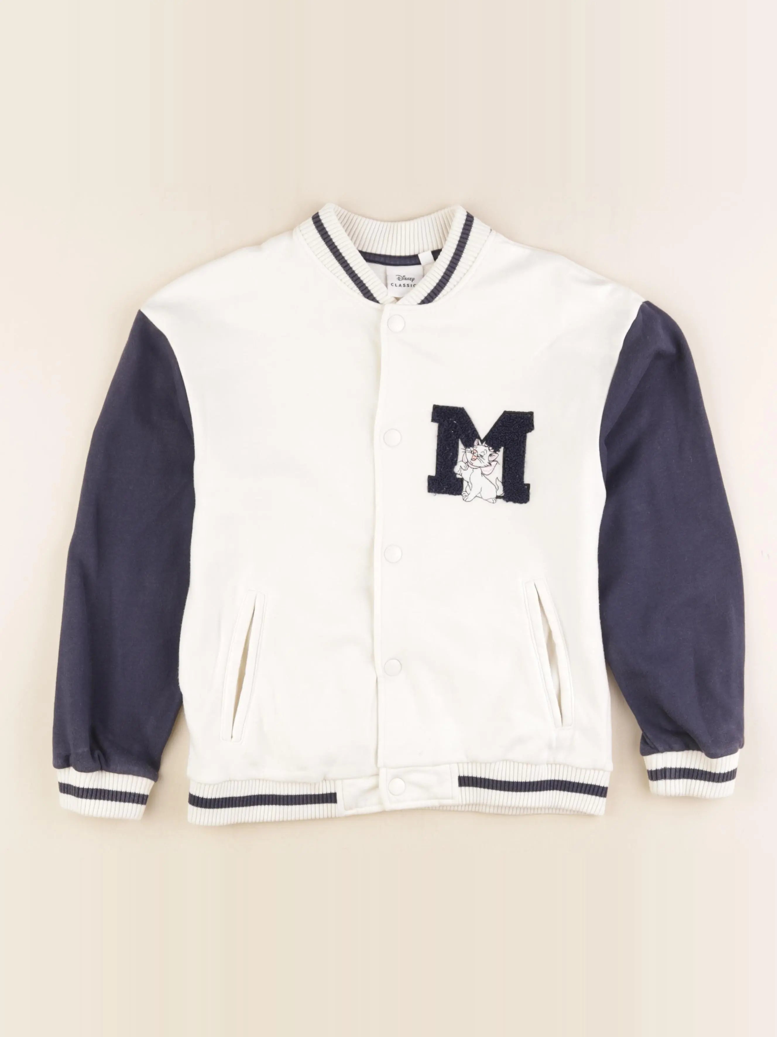 Vertbaudet - veste imprimé au dos blanc, bleu - 10 ans