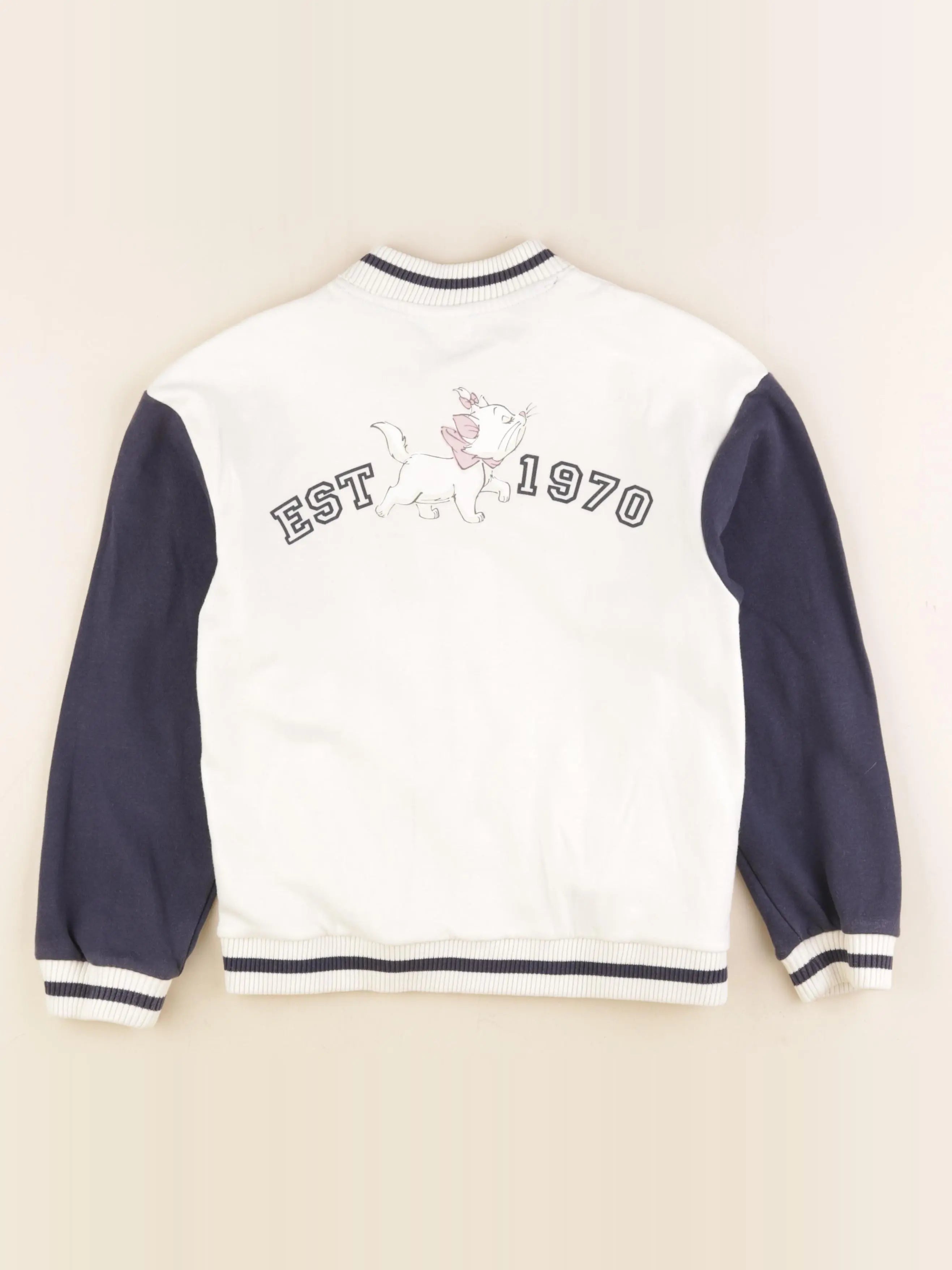 Vertbaudet - veste imprimé au dos blanc, bleu - 10 ans