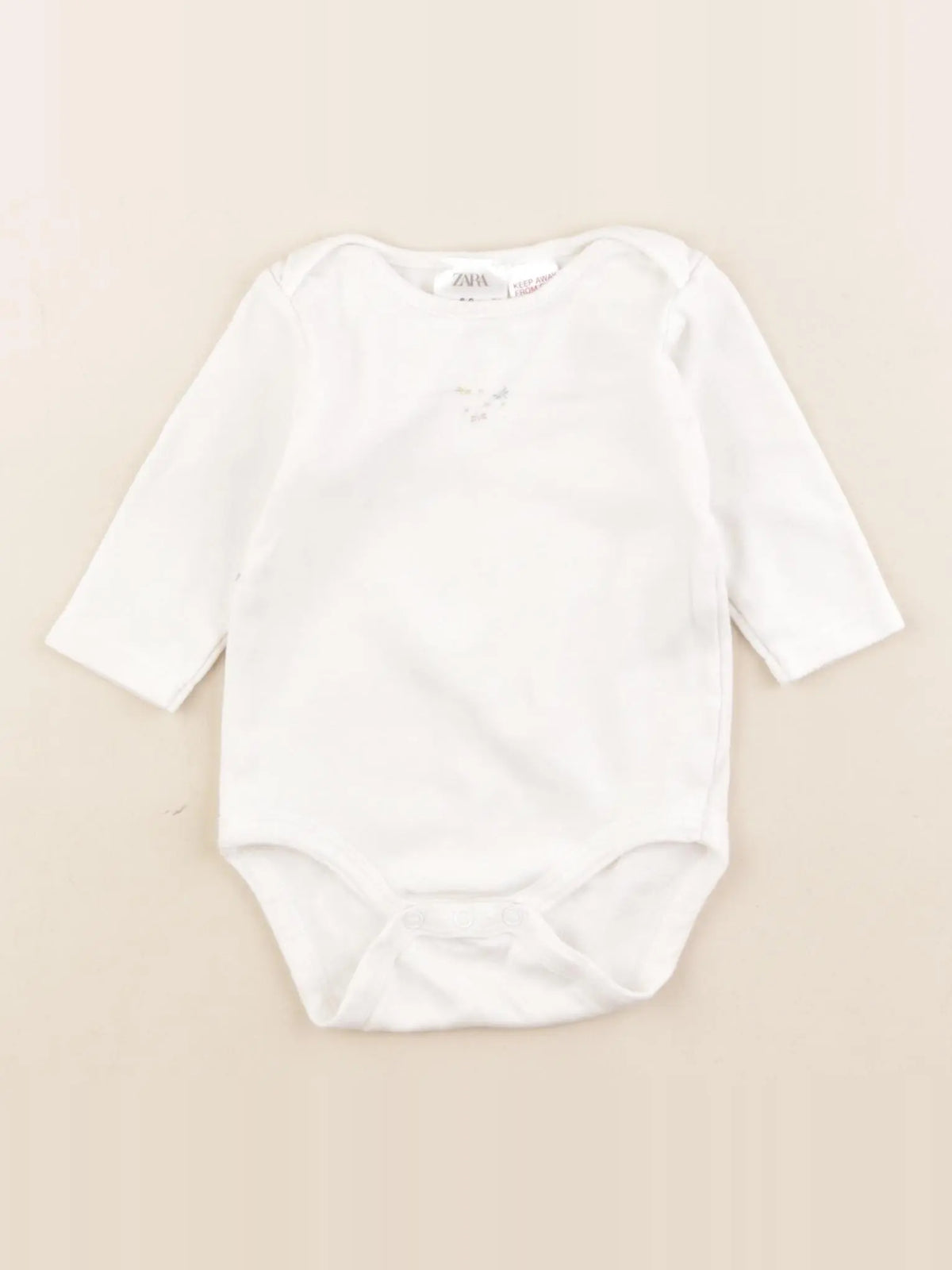 Zara - body blanc - 6/9 mois