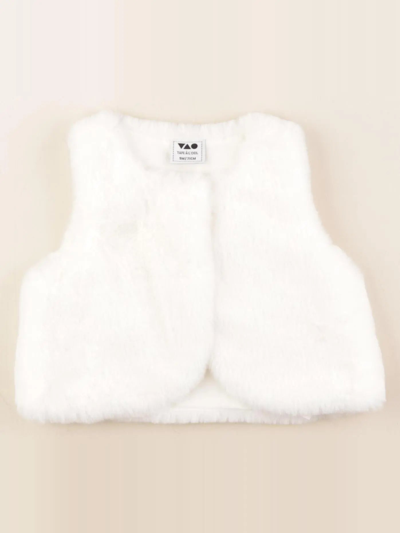 Tape à l'oeil - gilet blanc - 9 mois
