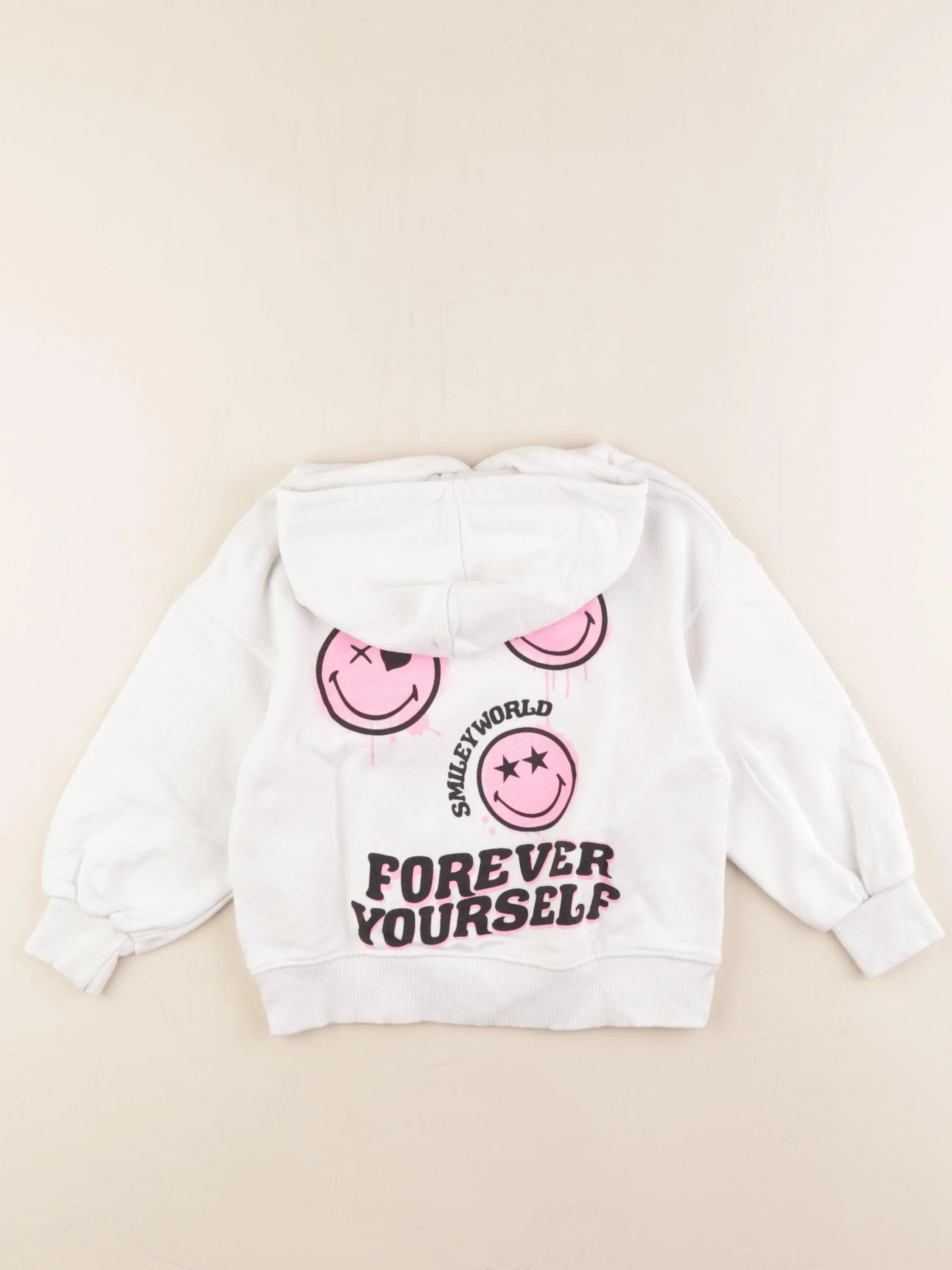 Zara - sweat imprimé au dos blanc - 6 ans