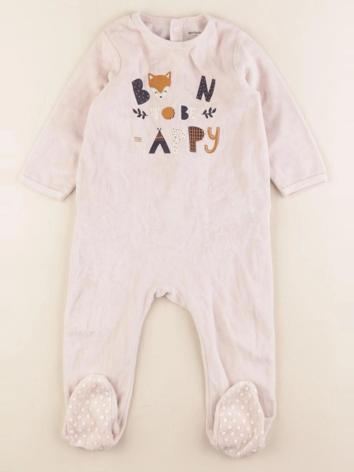 Vertbaudet - pyjama velours rose - 18 mois