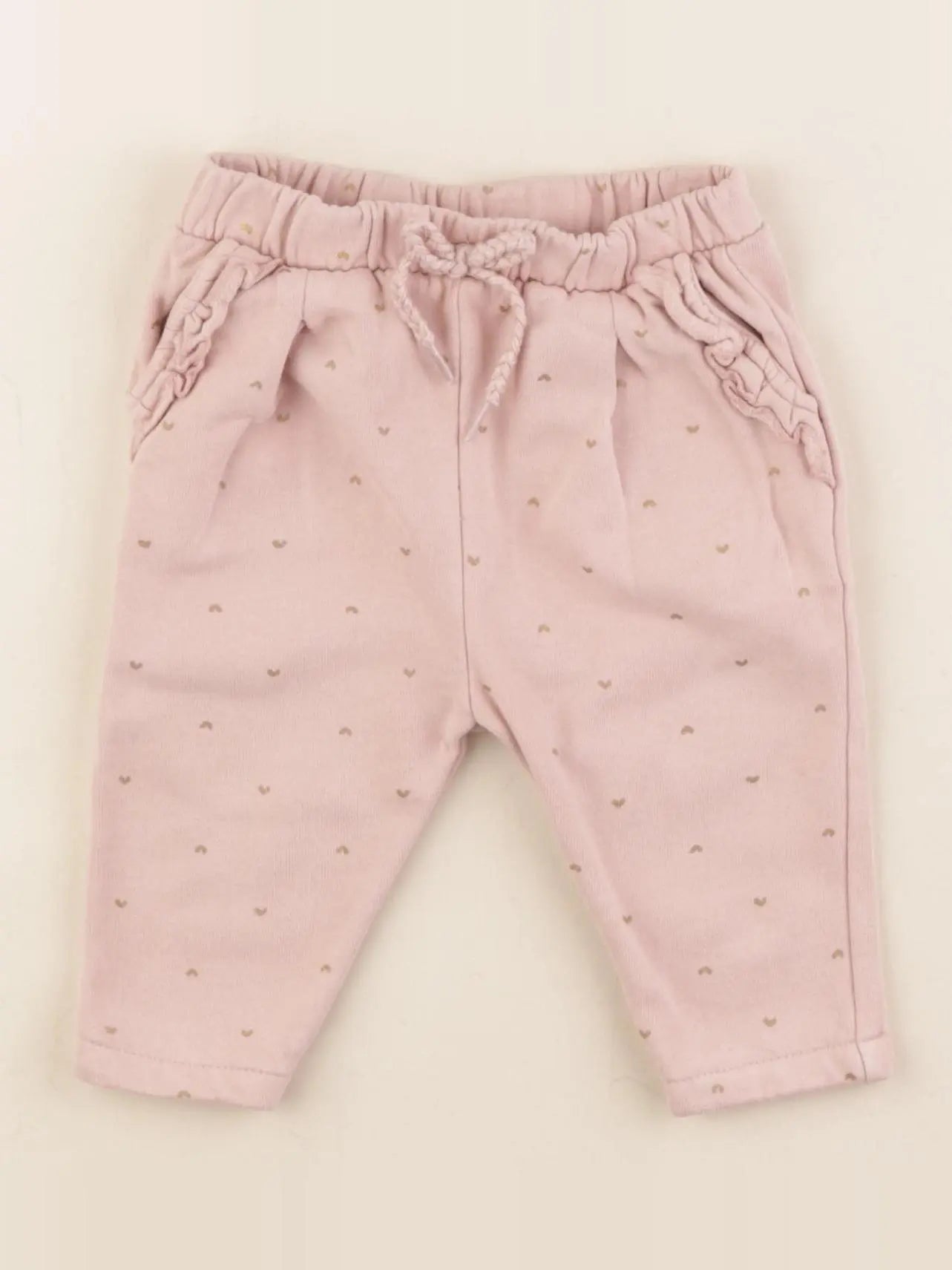 Vertbaudet - pantalon rose, or - 6 mois