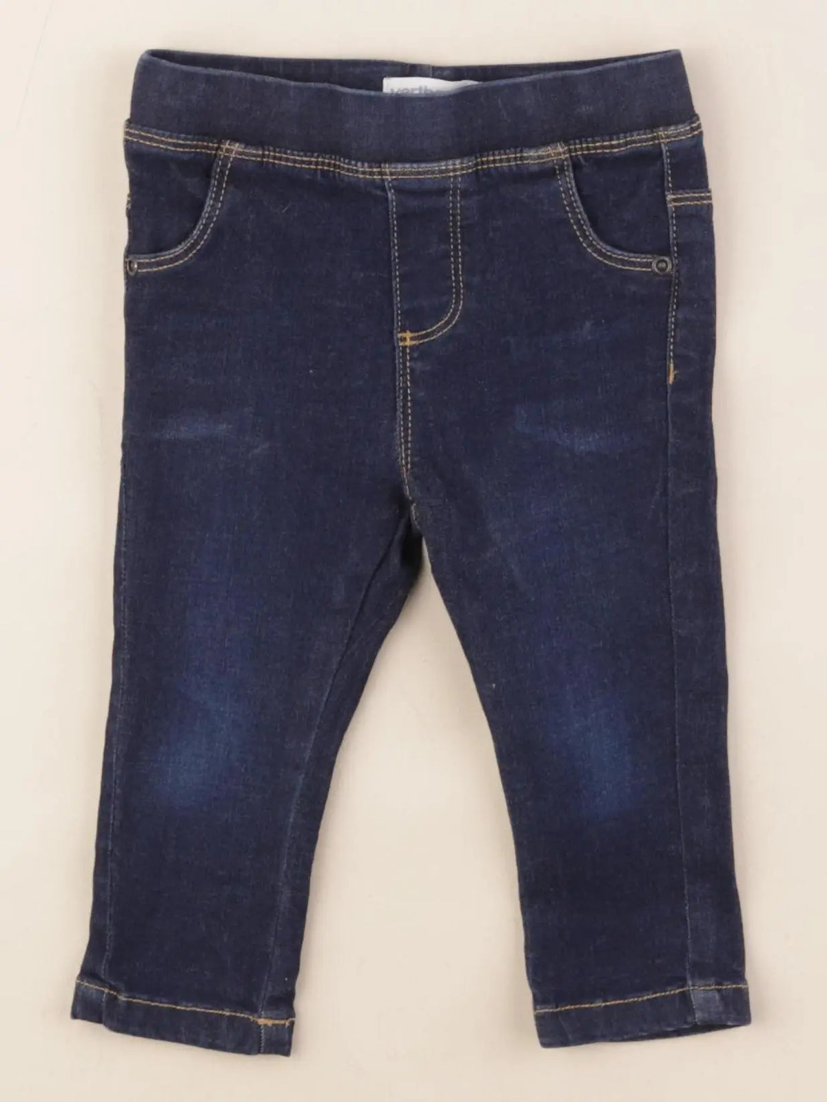 Vertbaudet - jegging bleu - 12 mois