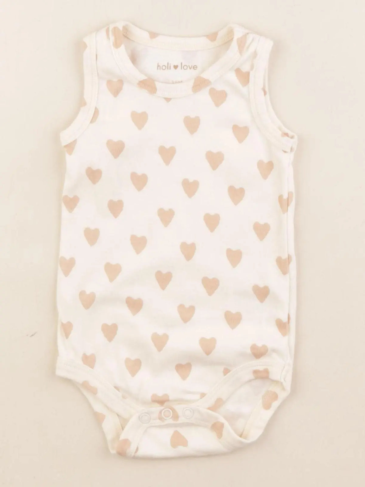 Holi & Love - body beige - 3/6 mois