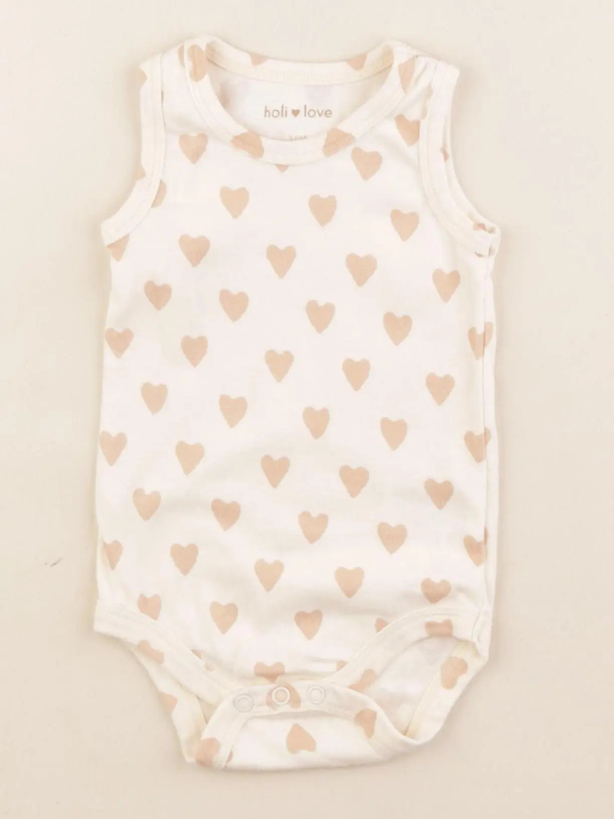 Holi & Love - body beige - 3/6 mois