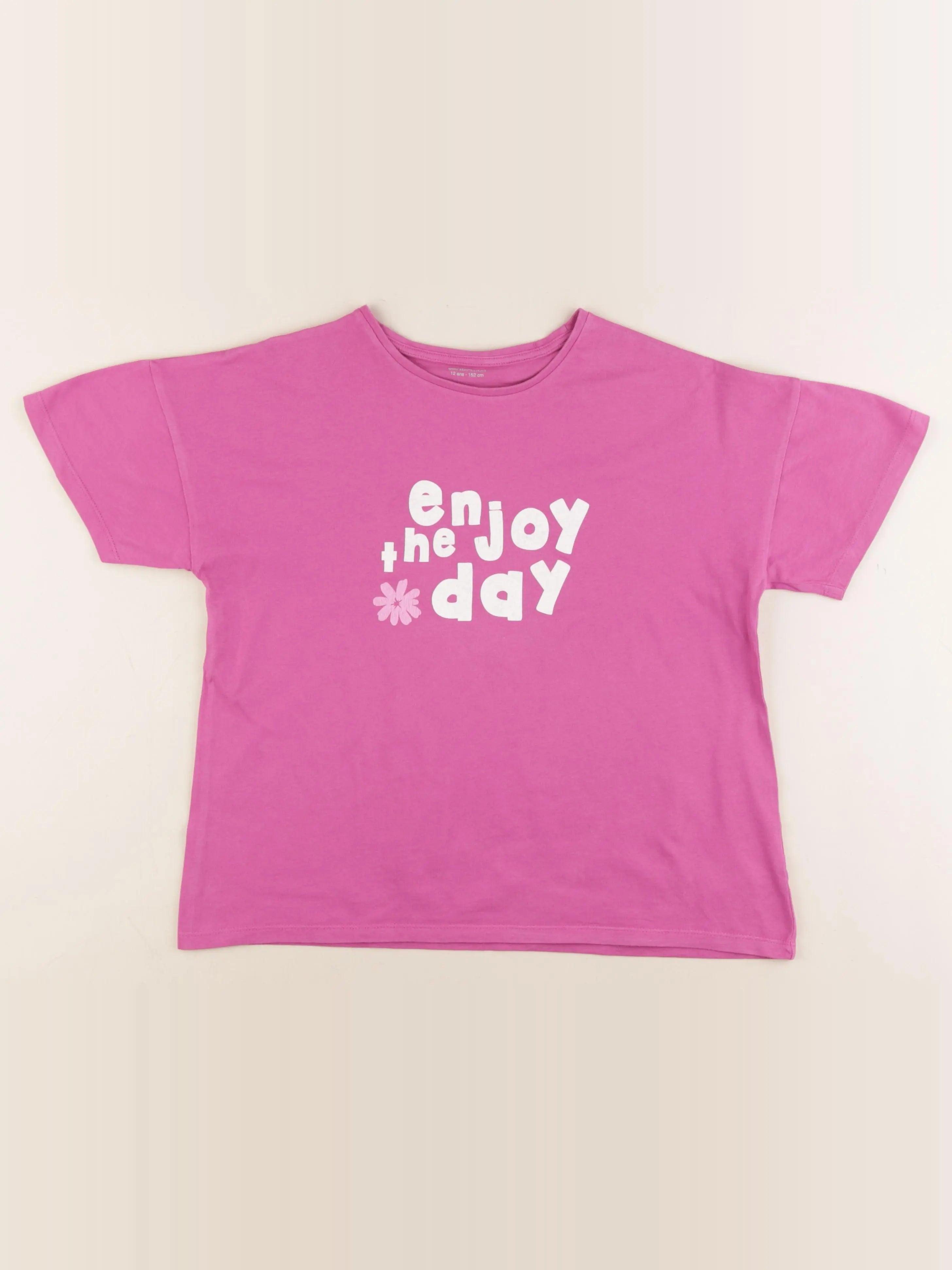 Vertbaudet - tee-shirt rose - 12 ans