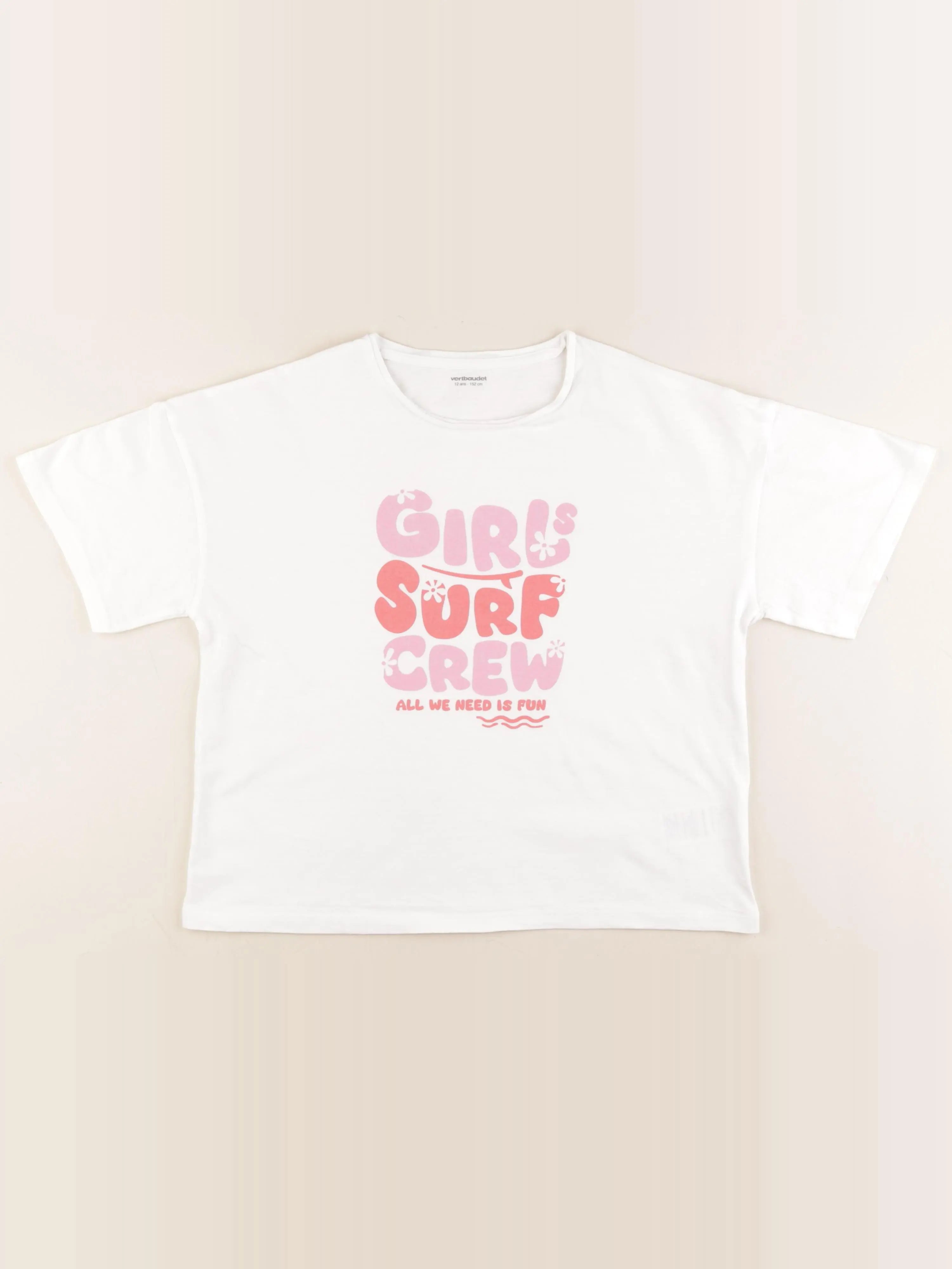 Vertbaudet - tee-shirt blanc - 12 ans