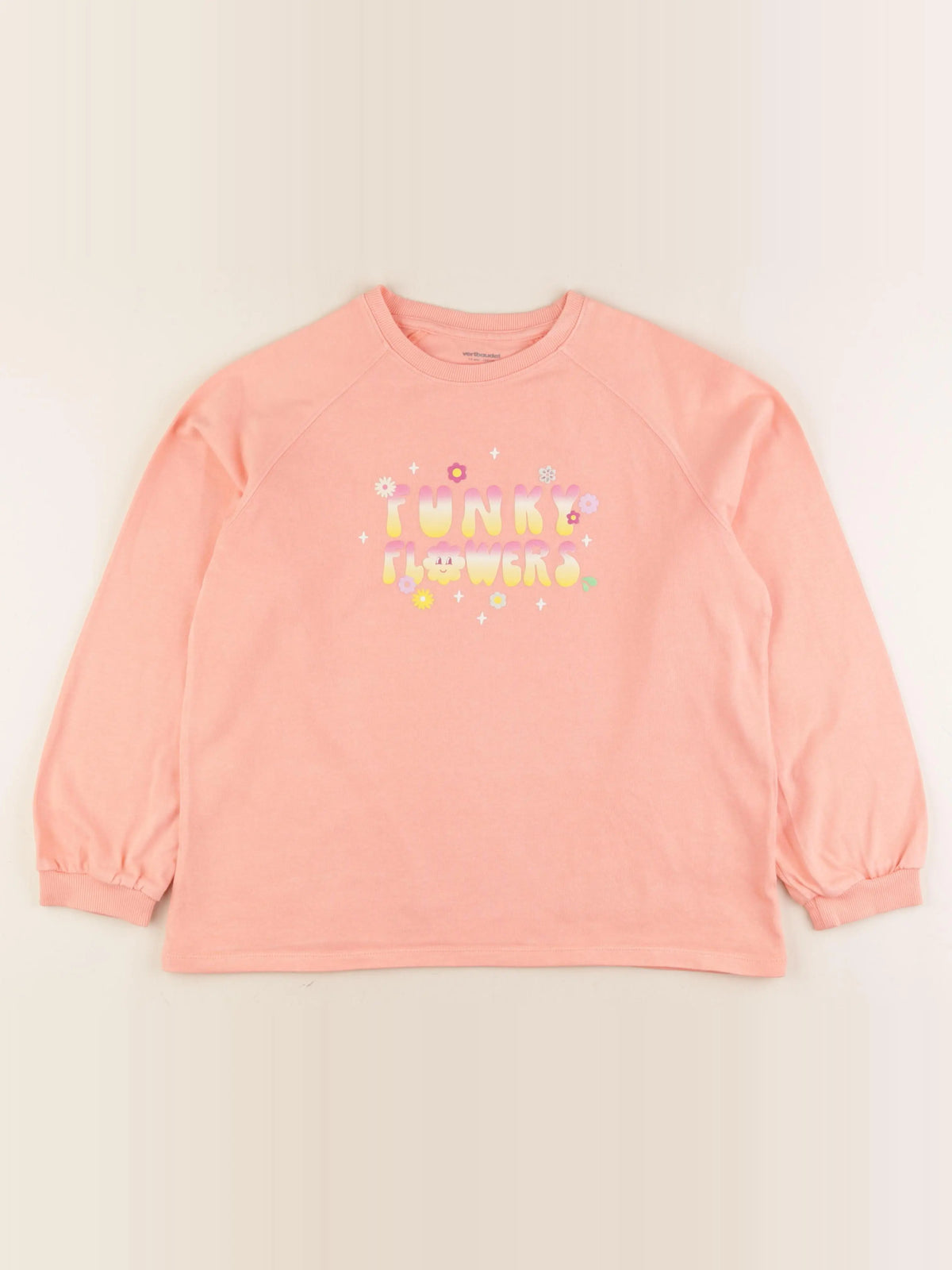 Vertbaudet - sweat rose - 12 ans