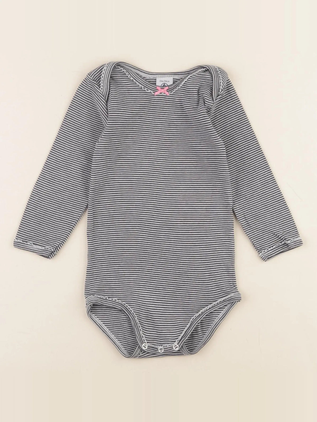 Petit Bateau - body bleu - 24 mois