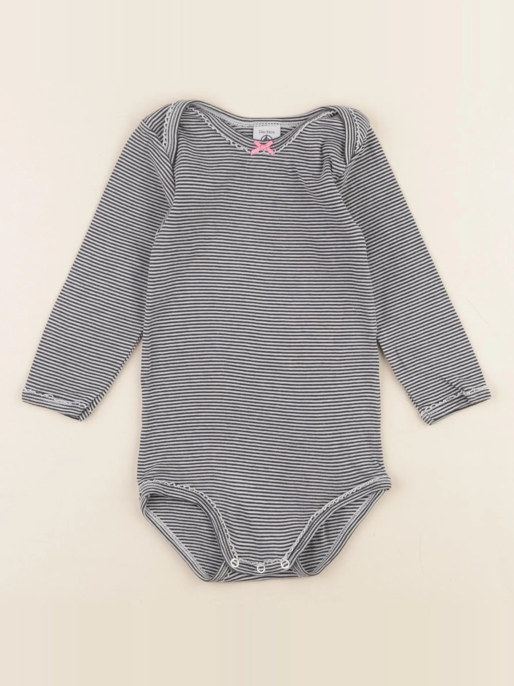 Petit Bateau - body bleu - 24 mois